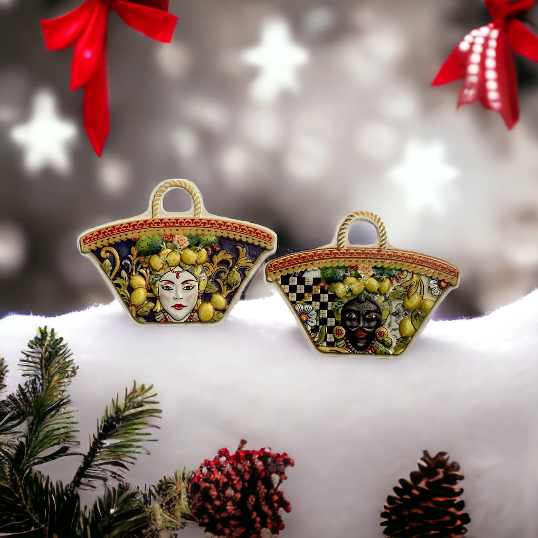 Magneti Siciliani, Decorativi, Teste di Moro, Ficodindia, Cannolo siciliano, Ruota carretto, Carretto Siciliano, Souvenir, Regalo, da collezione. (Coffe siciliane)