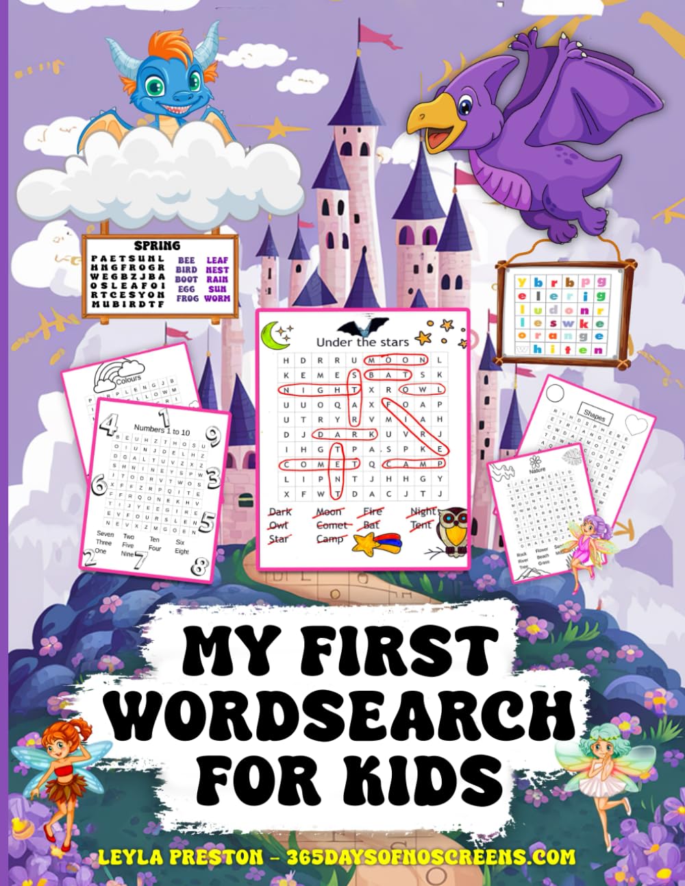 My first wordsearch for kids: Wordsearch colouring books for kids age 4+: 100 Themed Puzzles and Large Print Illustrations (Millie Books)