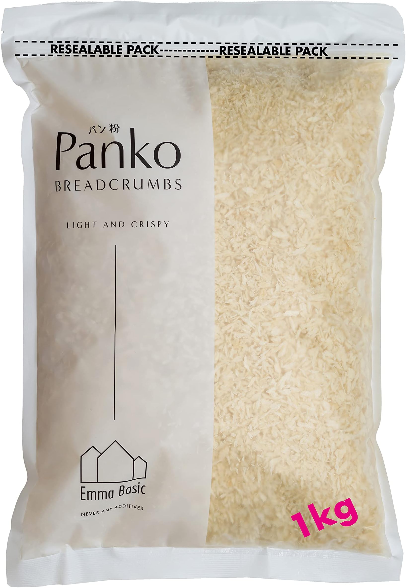 Emma Basic Panko Breadcrumbs 8MM 1kg Bag | Oven baked | Less Oily | Extra Crispy | Japanese Style