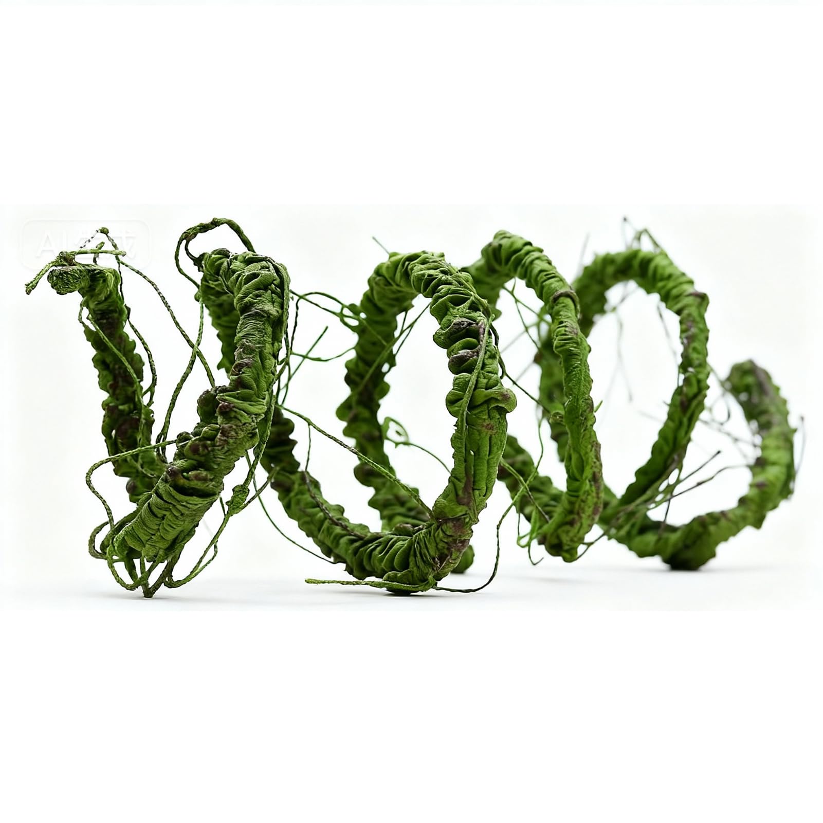 Rami e rampicanti artificiali, 300 cm, finto rattan per la decorazione della casa e del soggiorno, flessibile, stile a mano libera (3 cm di diametro, verde)