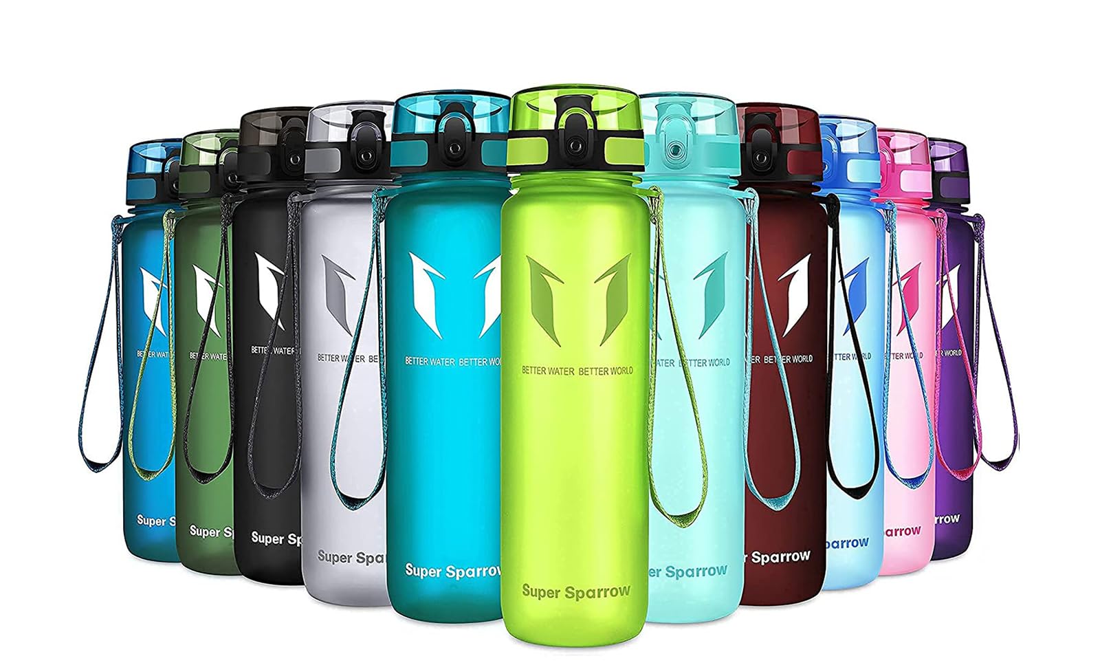 Super Sparrow Borraccia Sportiva & Bottiglia Bambini Senza Perdite - 350ml/500ml/750ml/1L/1.5L - Senza BPA