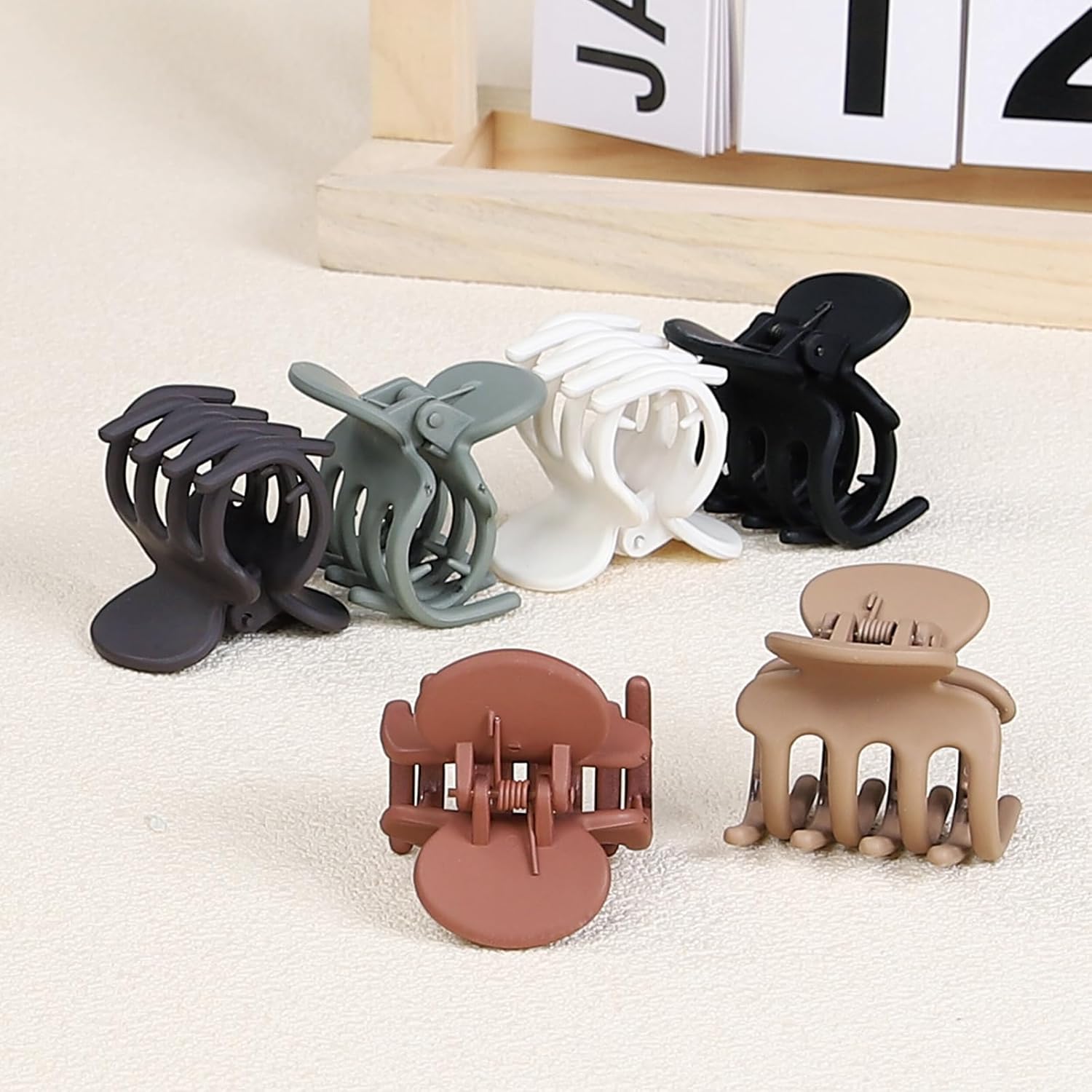 6 Pcs Hair Clips Small Claw Clips for Thin Hair Medium Matte Non-slip Hair Accessories for Women and Girls (Brown) - Image 6