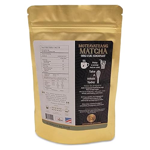 Miniatura 8 de Té matcha de coco orgánico de primera calidad, cosechado y piedra en Japón, perfecto para lattes, batidos y hornear, polvo de matcha de coco