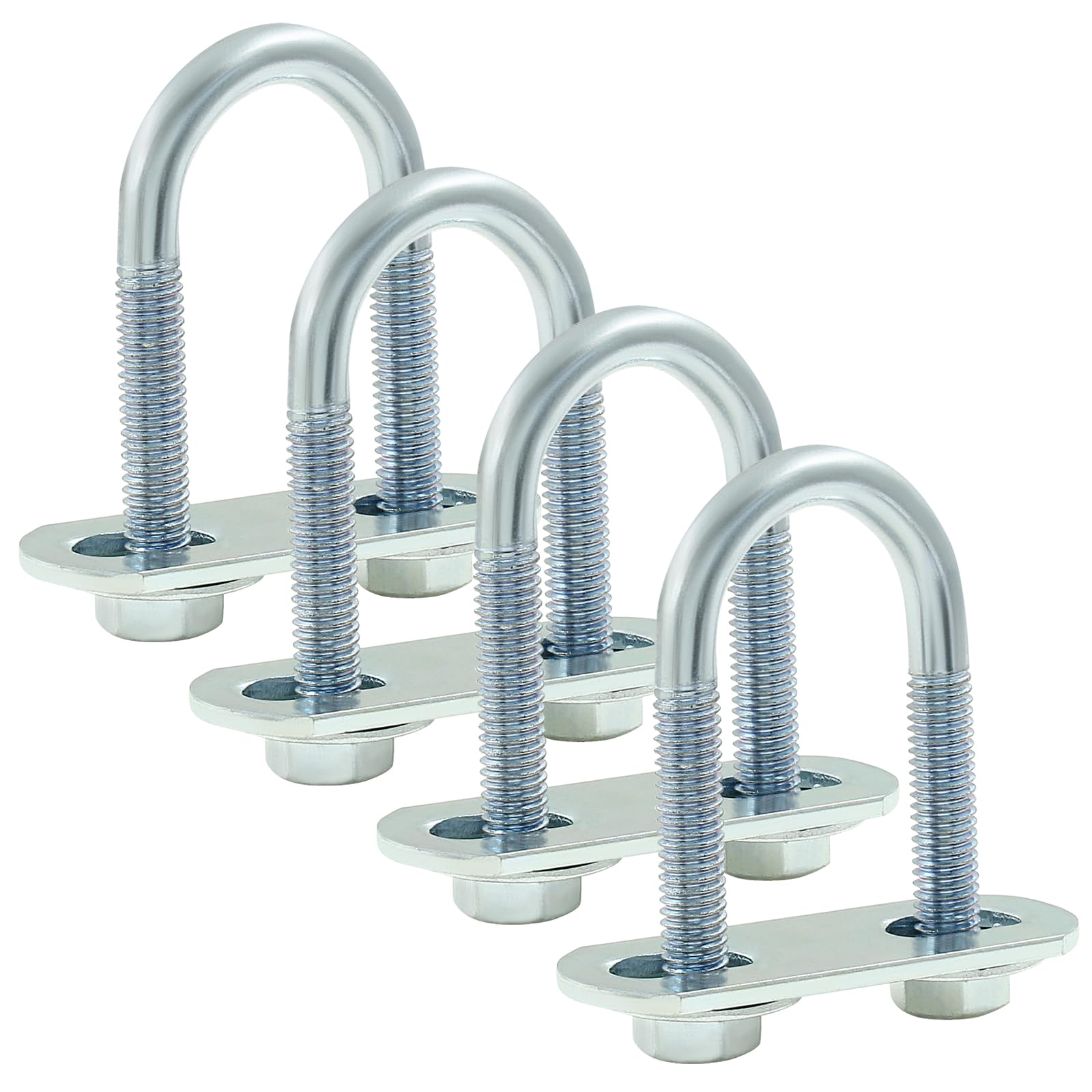 M6 U-Bolts - 4 Sets, Heavy-Duty Fasteners -10
