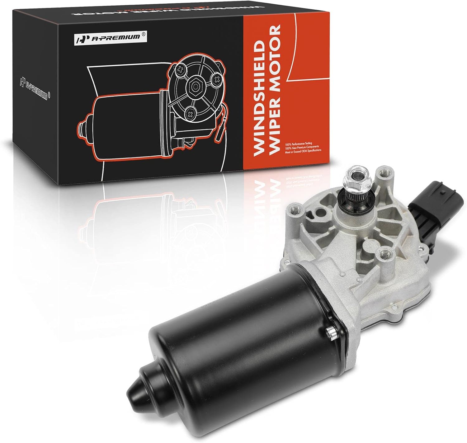 A-Premium Front Windshield Wiper Motor Compatible with Jeep Commander 2006-2007, Grand Cherokee 2005-2007, 4-Pin, Replace OE# 5183007AA, 55156851AE