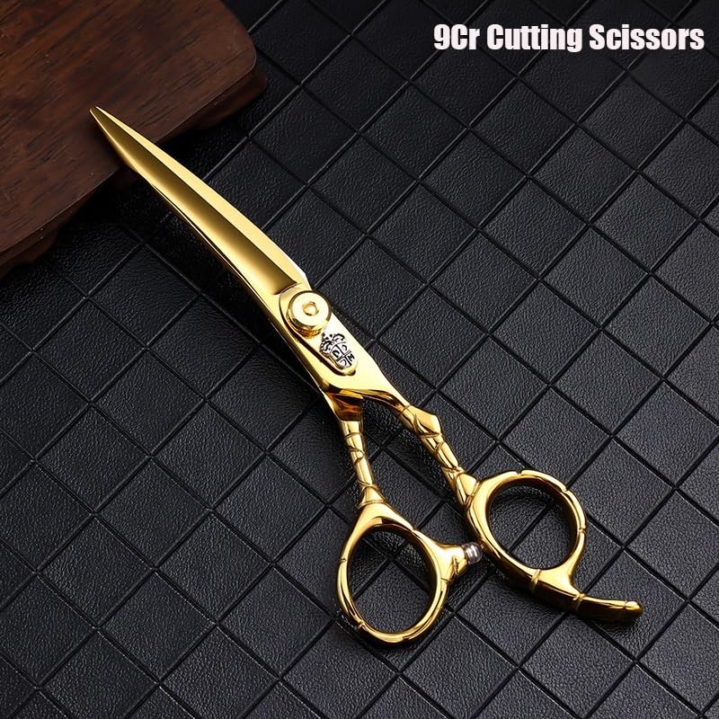 Haarschneideschere, 6 Zoll, Professionelle Friseurschere, 9Cr-Gold, 25–30% V-Zahn-Effilierschere, Schneidemaschine, Haarschnitt-Trimmscheren-Set