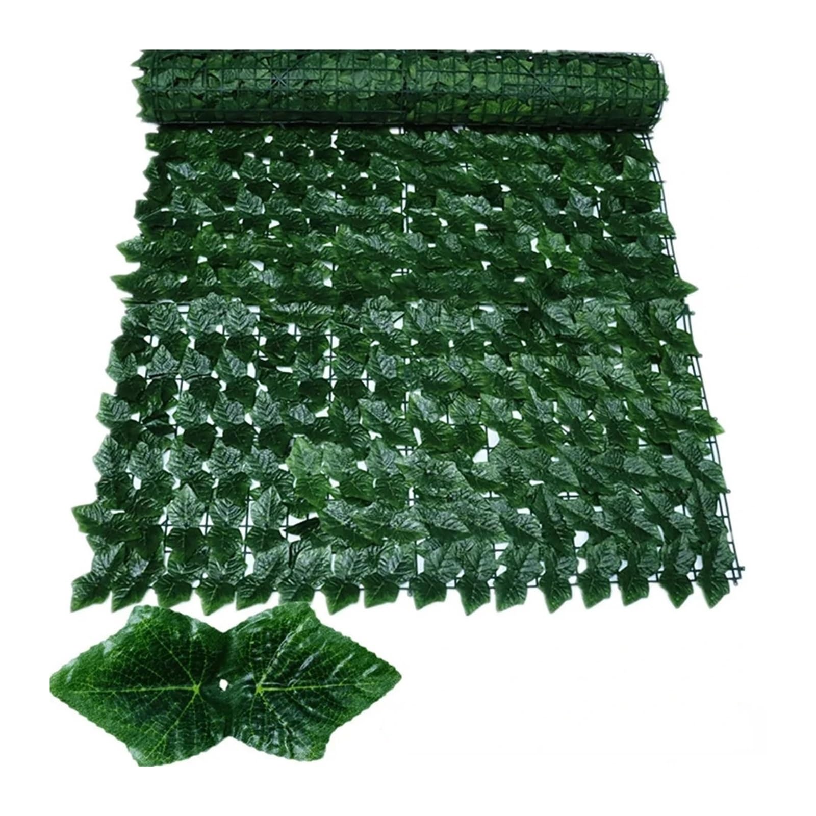 Artificial Turf 50X200cm Artificial Ivy Hedge Green Leaf Fence Panels Faux Privacy Screen For Home Outdoor Garden Balcony Decoration 1X3m(Dark Green Grape,50X100)