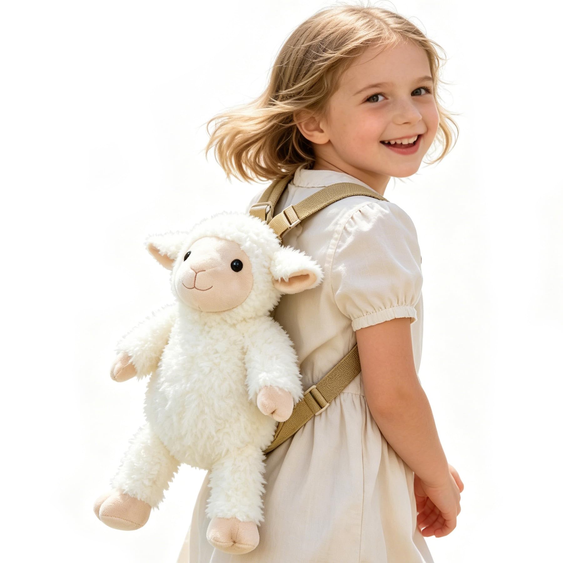 Amazon.com: JUSTQUNSEEN Plush Backpack Lamb Animal,16 INCH Stuffed