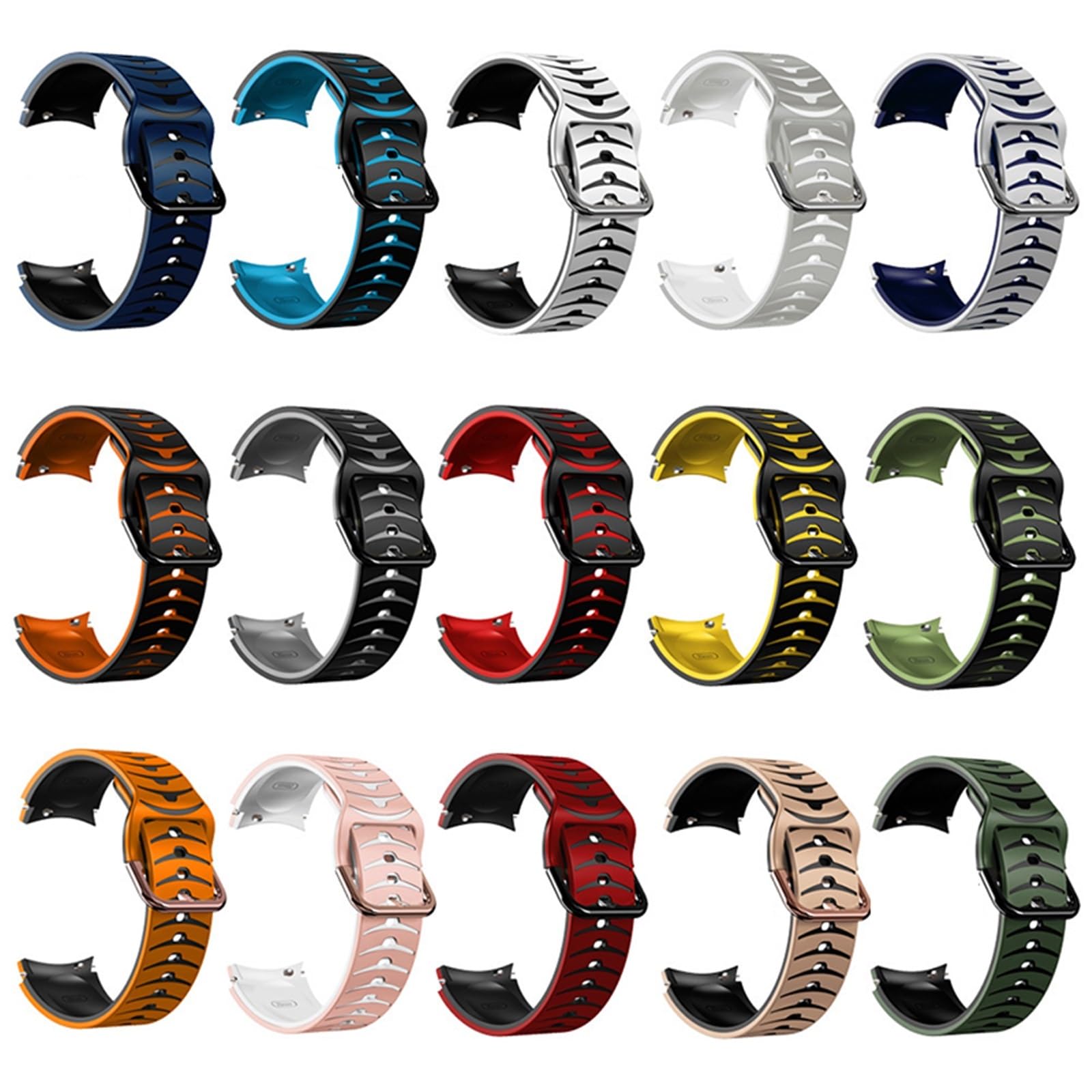 Bracelet en silicone pour Samsung Watch 6 5 4 44 mm 40 mm/4 Classic 46 mm 42 mm 5pro 45 mm Bracelet pour Galaxy Watch 6Classic 43 47 mm, Watch 6 40mm, Agate