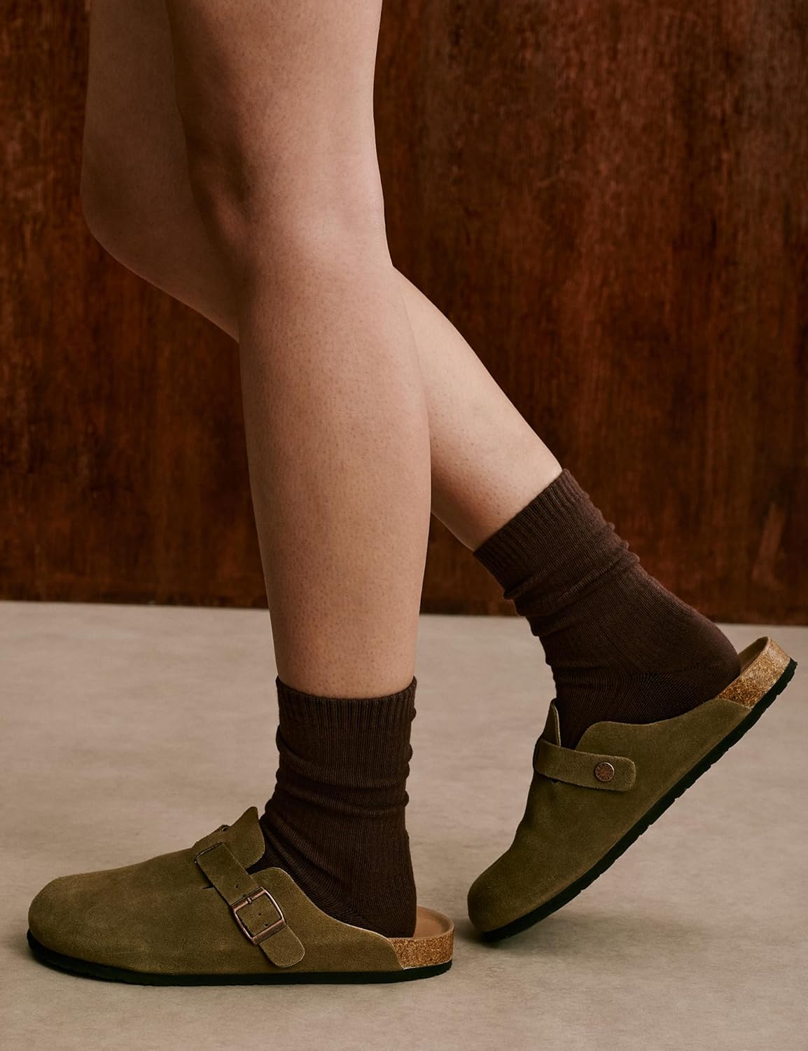 CS CELERSPORT Crew Socks for Women, 5 Pack Retro Cotton Casual Cushioned Slouchy Socks - Image 2