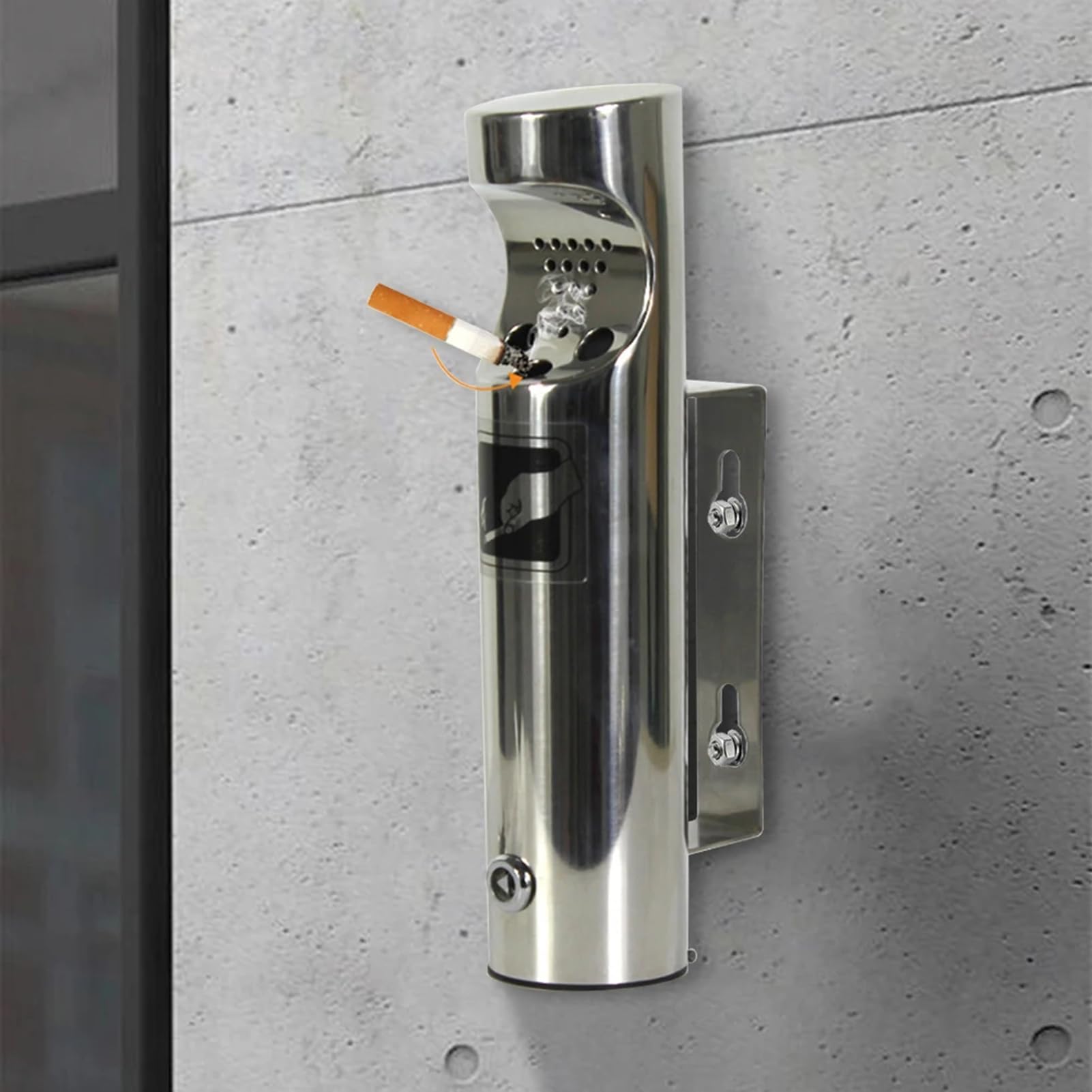ashtray, Outdoor Cylinder Ashtray Cigarette Ash Bin for Hotels Shopping Malls Street Clubs