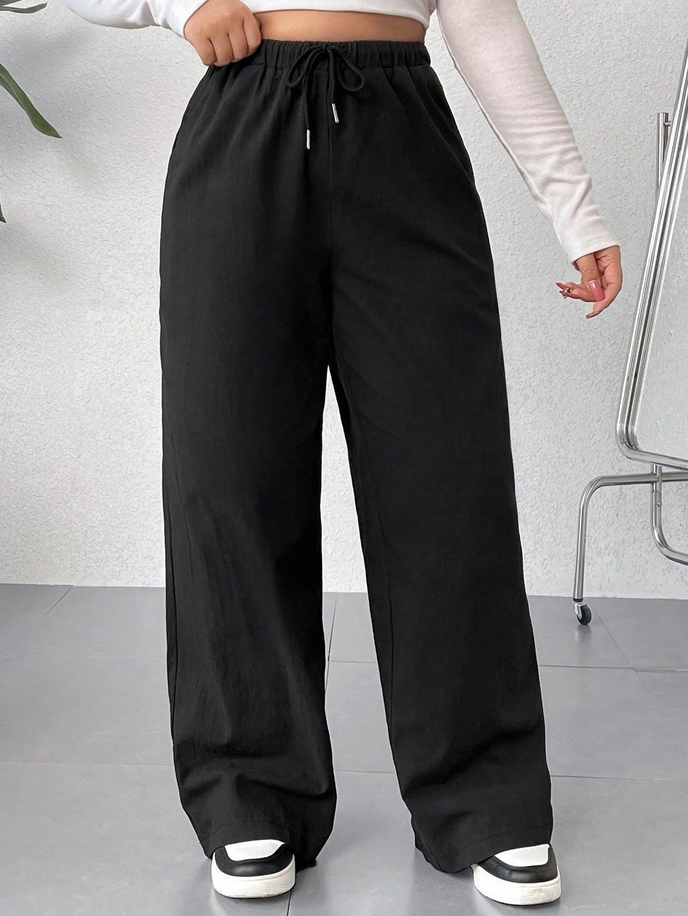 dockstreet Womens Baggy fit Jogger/Sweatpants .OPENJGR1208AH-OPNBOTMBlackWomenJOGR38-picture-24