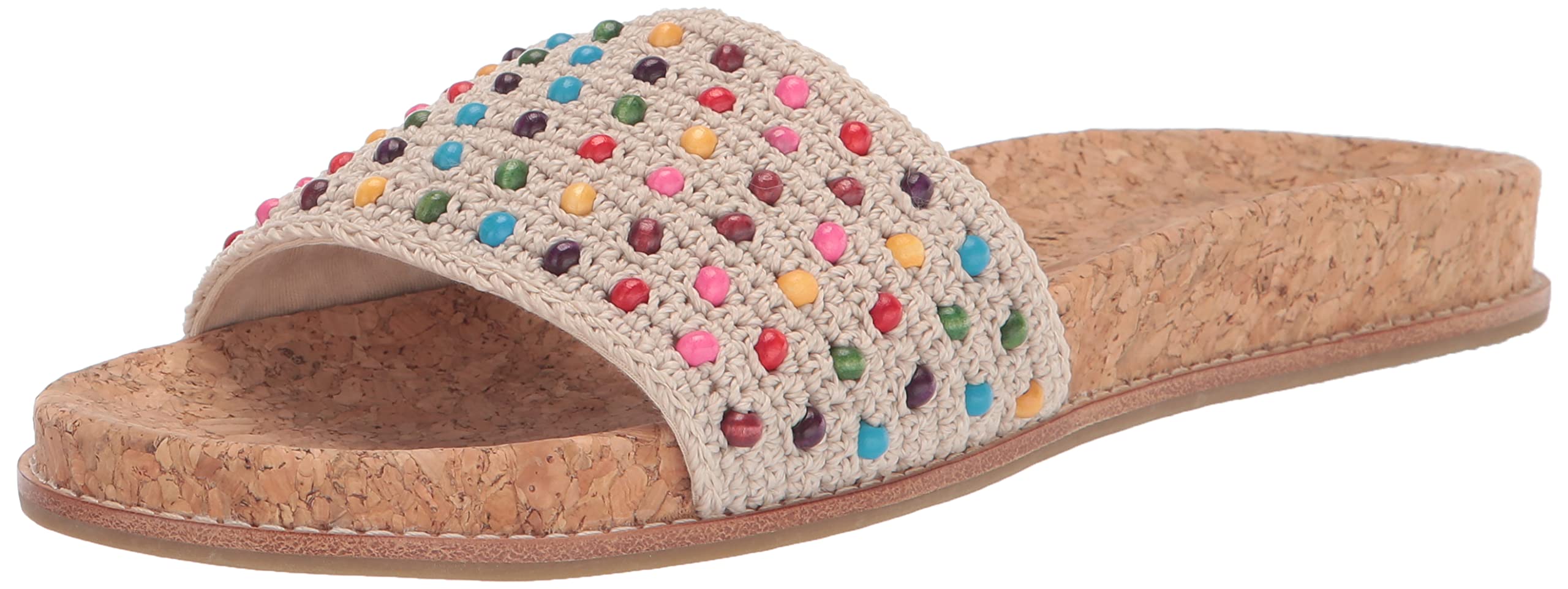The Sak women's Mendocino Slide Crochet, Slip On Sandals, Summer Open Toe Shoes