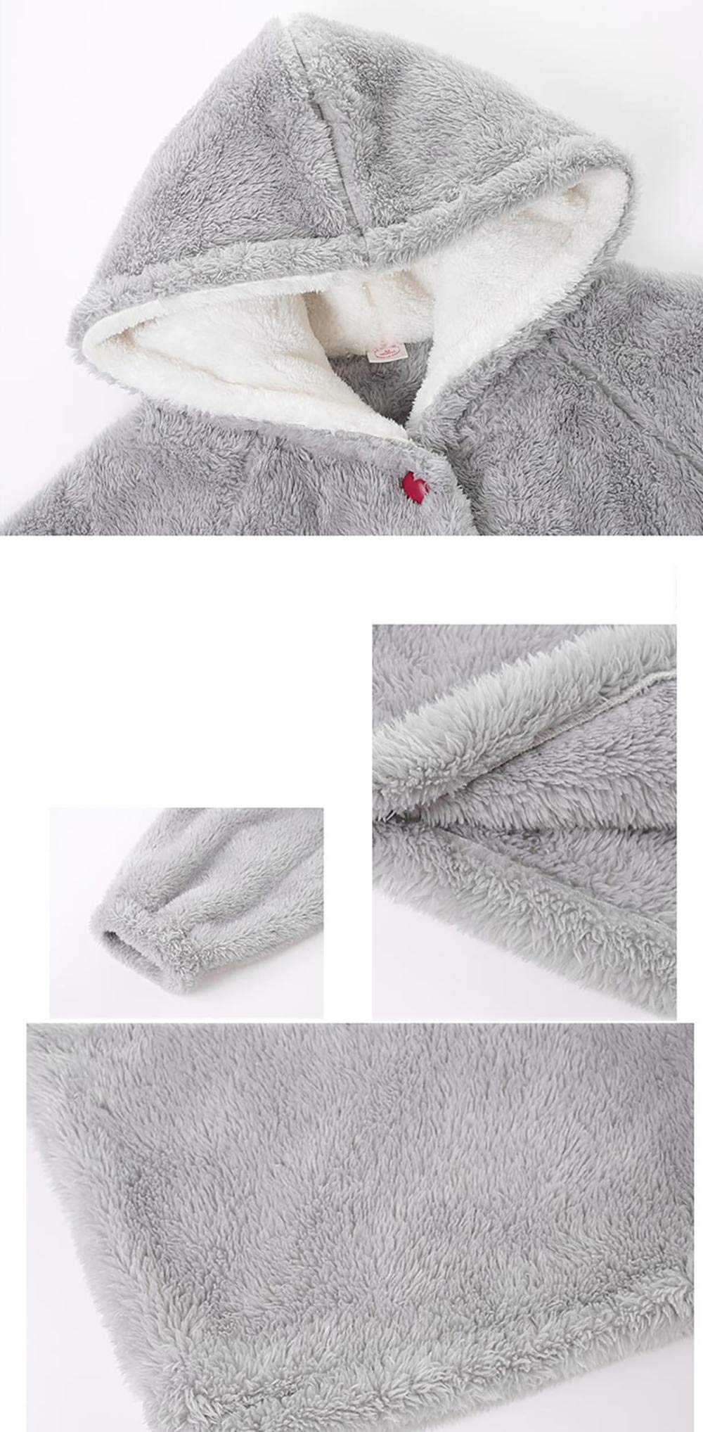 Accappatoio da Donna in Felpa di Peluche, soffice Accappatoio Invernale, Camicia da Notte in Pile di Corallo, Accappatoio Caldo e Spesso