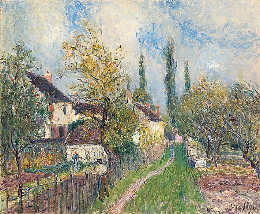 Impression d'affiche Alfred Sisley Le Sentier des Sablons toile de décoration murale 60x90cm