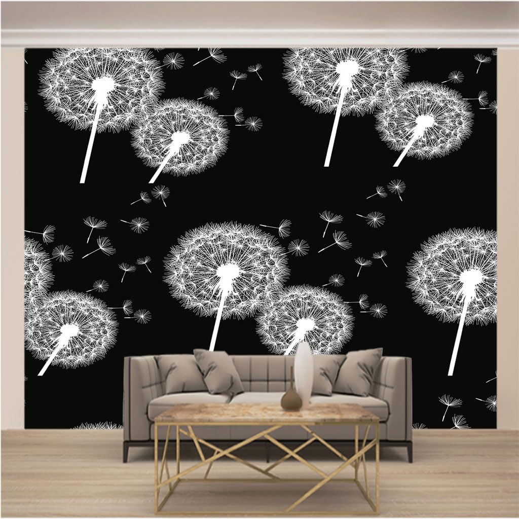 Tapisserie photo pissenlit intissé haut de gamme grand format 3D