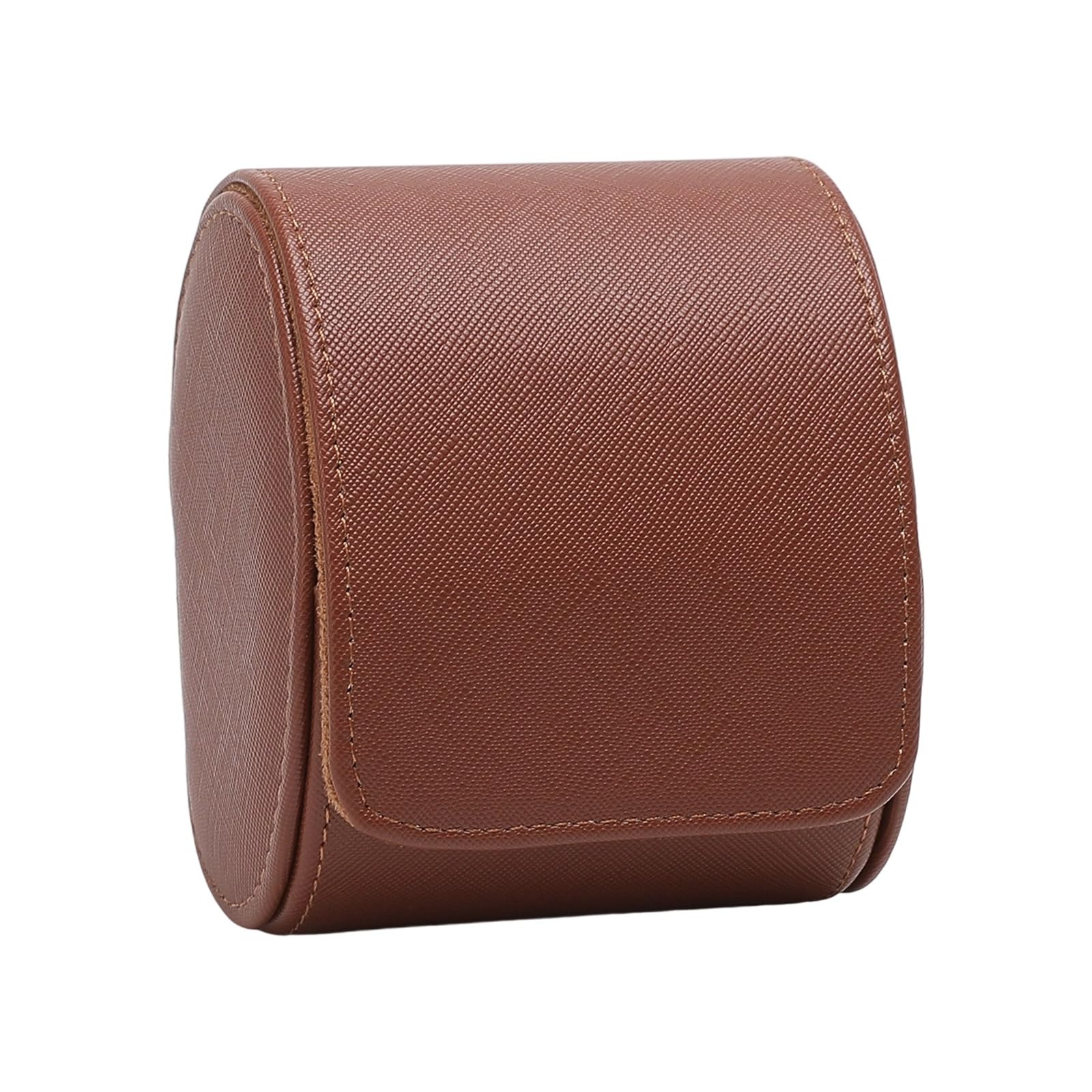Msioytog Brown Pu Watch Organizers With Closure Premium Protections For Travel And Home Display Watch Travel Case