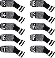 Vista 15 de Scott Edward 10 fundas para cabezas de palos de golf para hierros, básicamente, con forma de calcetines, lavables, duraderos, protectores de cabeza