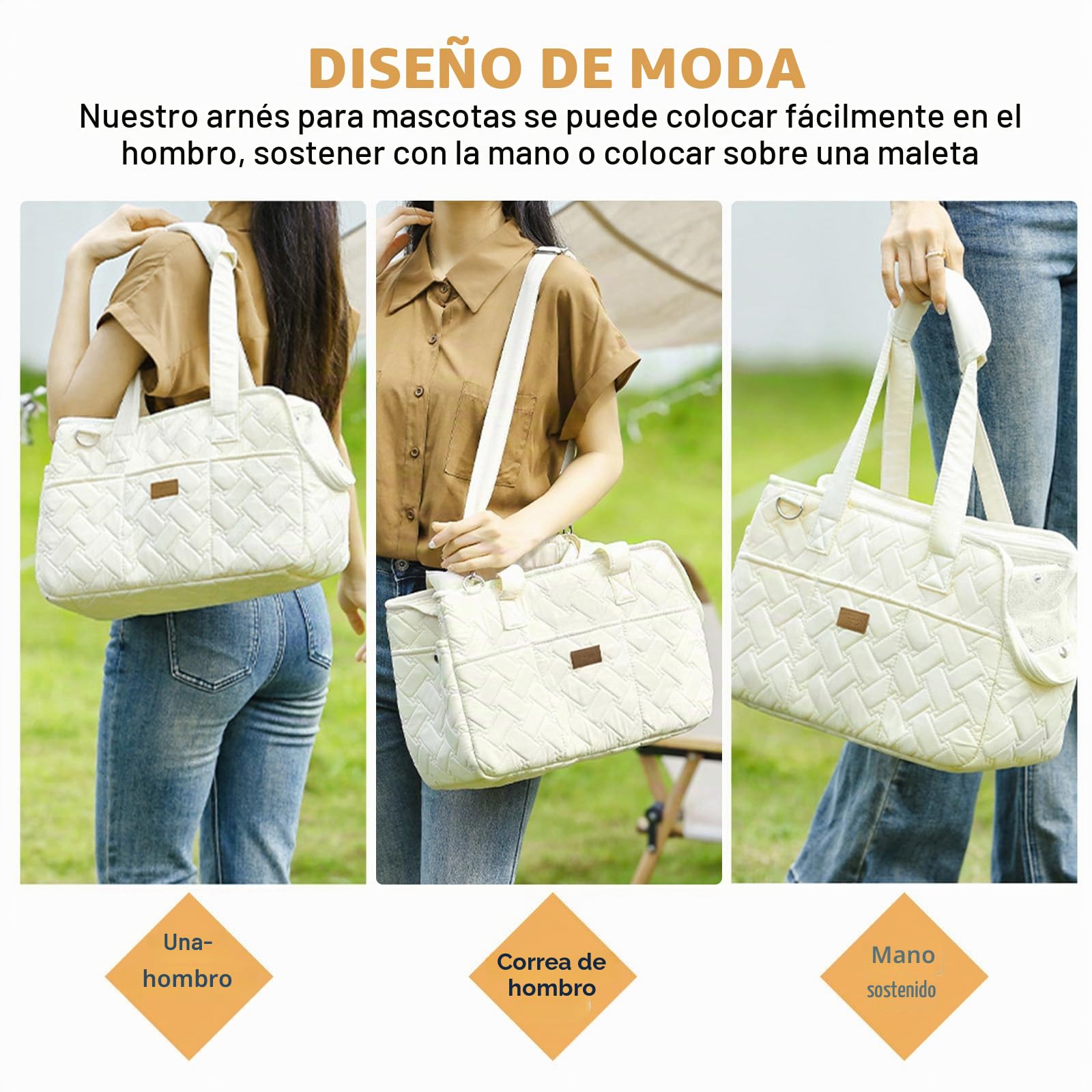 Bolsa de transporte para perros de hasta 5 kg – Bolsa para perros pequeños y gatos, plegable, transpirable, con cinturón de seguridad, bolsillos, bolsa de transporte, ideal para exteriores, viajes