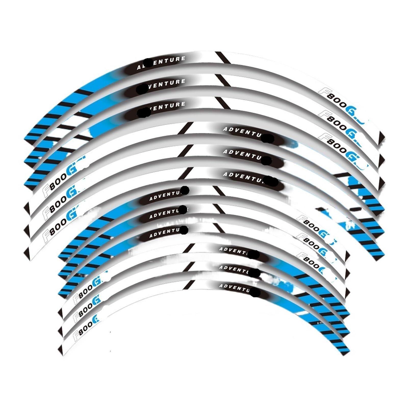 Xhyffss B Blua White Reflective Sticker For B&Mw F800gs F 800Gs 800 For Gs Motorcycle Wheel Decals Waterproof Reflective Stickers Rim Stripes