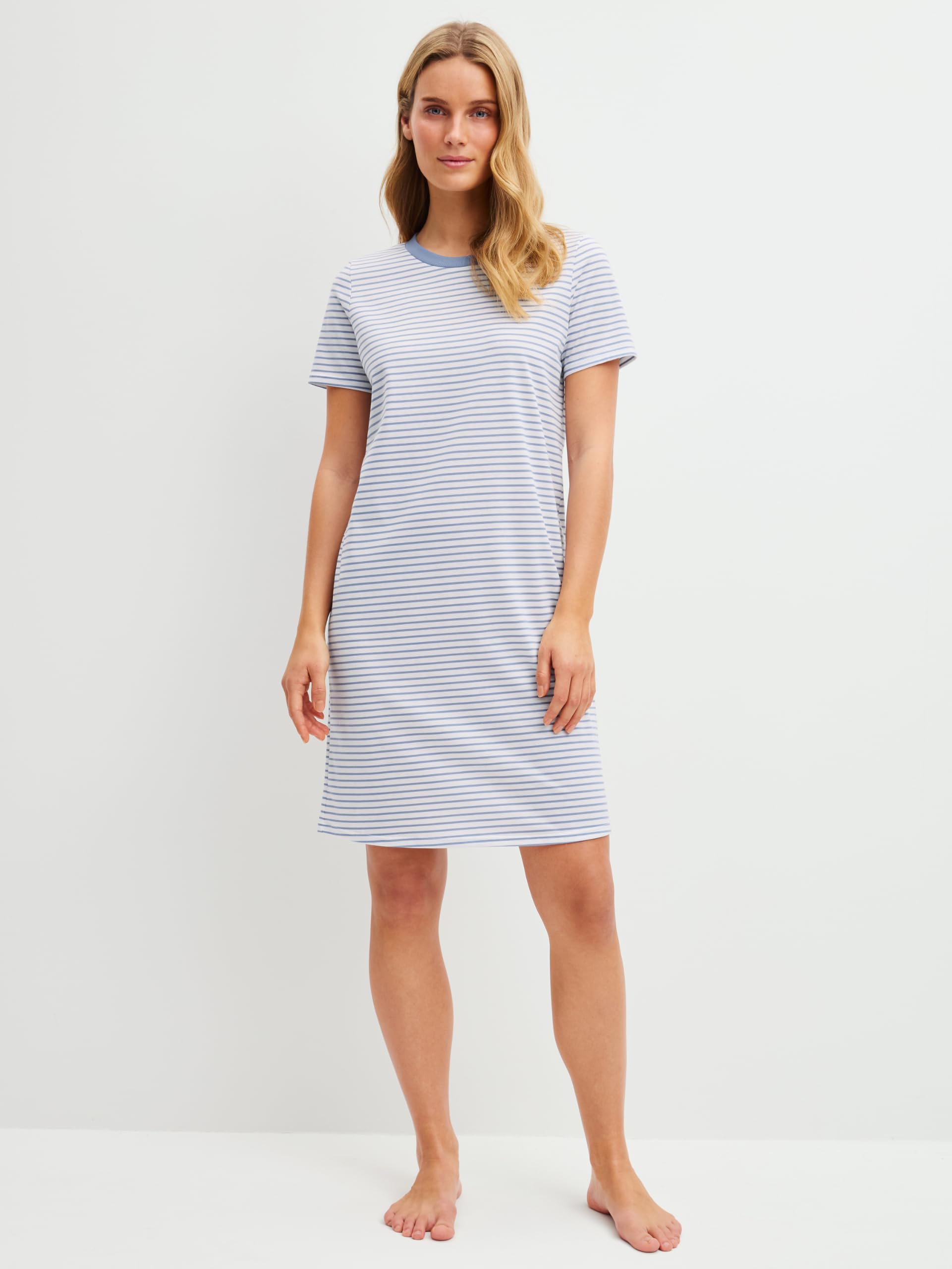 CALIDA Cotton Special Kurzarm-Nachthemd Damen | weich, pflegeleicht, formbeständig, lockere Passform, Länge 95cm