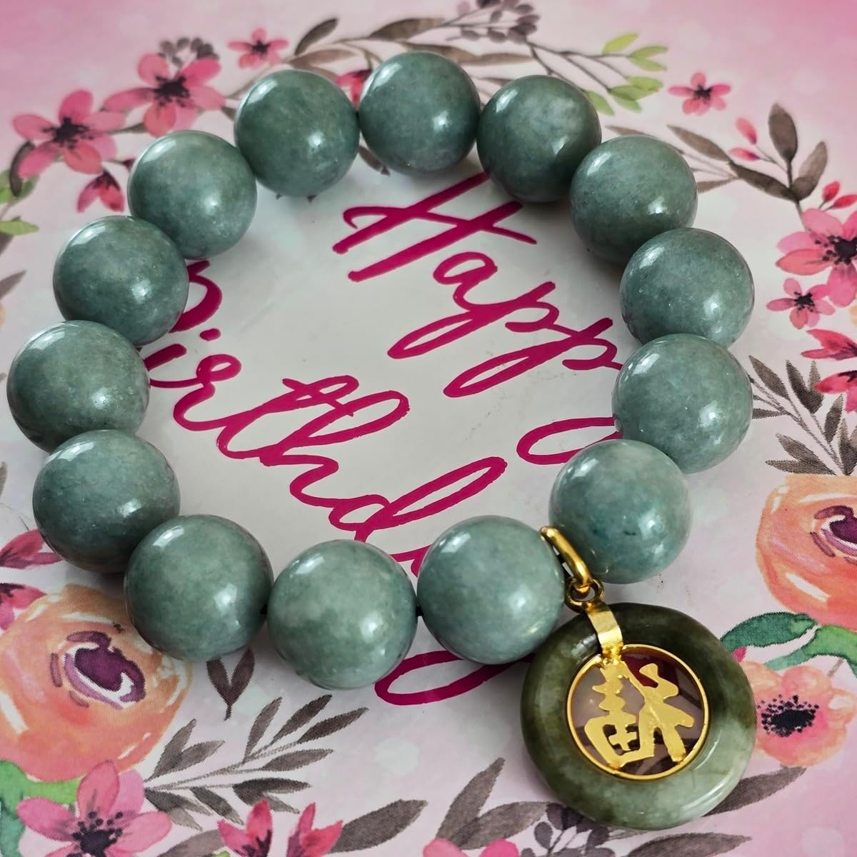 Energy Healer Jade Bracelet – Spiritual Protection & Chakra Balancing with Real 14.2mm Green Jade Beads & Ji Fu Charm 寄福 – Powerful Gift for Soul Coaches, Reiki & Lightworkers. - Image 8