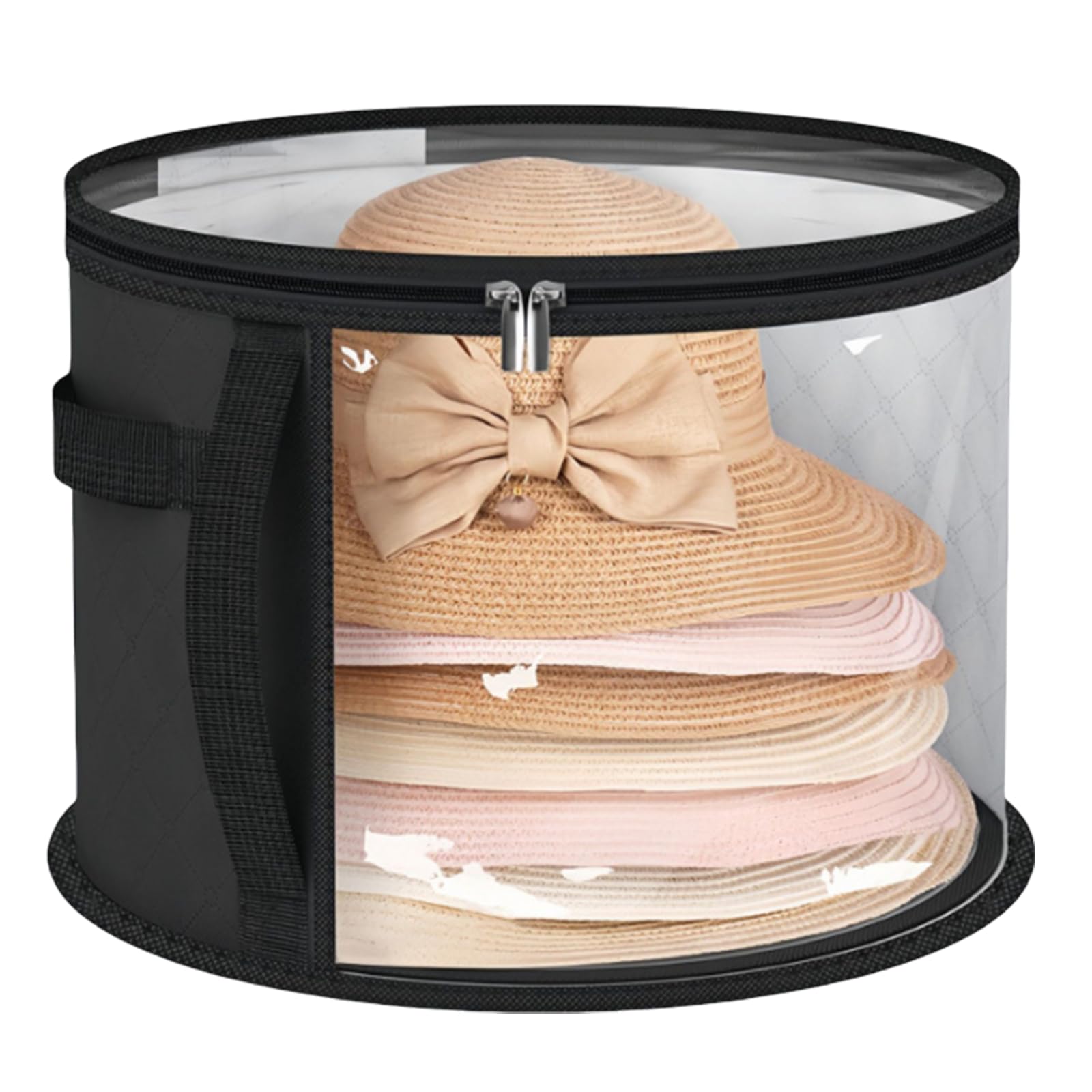 SSKHE 1 scatola per cappelli con coperchio, scatola rotonda per cappelli, borsa da viaggio, leggera e traspirante, per casa e viaggio