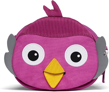 Affenzahn - Handlebar Bag - Toddlers/Kids Animal Bike & Scooter Bag - For Front Handle - Pull-Out Tongue & Reflective - Water-Repellant - Hook & Loop Fastener -Easy to Clean -For Boys/Girls -1 L -Bird