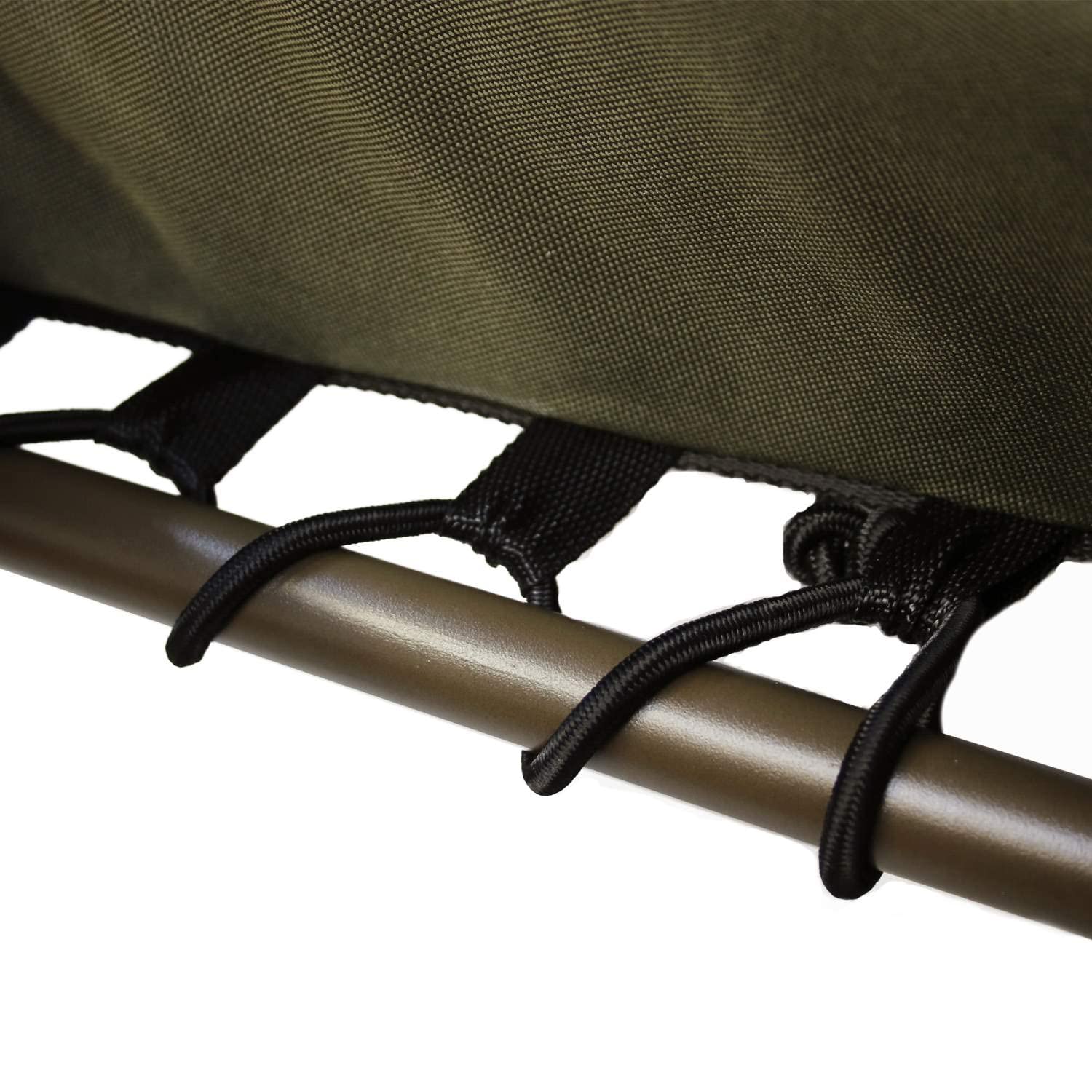 Camou Advance MK II 6-Bein Karpfenliege, 216x99cm | Fleece-Bezug & 60mm Kissen, 150kg Tragkraft, verstellbare Schlammteller-Beine, CamouTex, extra Breit