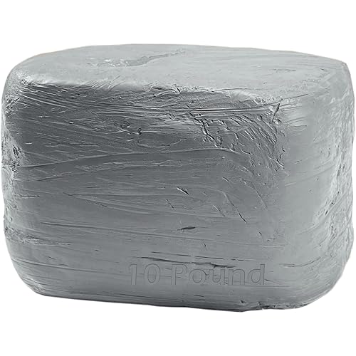 ReArt Natural Air-Dry Clay, for Sculpting, Wheel Throwing, Hand Building, All-Purpose Modeling Clay 10lbs for Sculpting (Gray 10LBs)