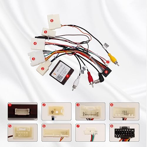 Miniatura 9 de ViaBecs Kit de arnés de cableado estéreo para Toyota Corolla RAV4 Camry 4Runner Prado Tundra, Highlander Plug&Play con adaptador CANBUS, soporta