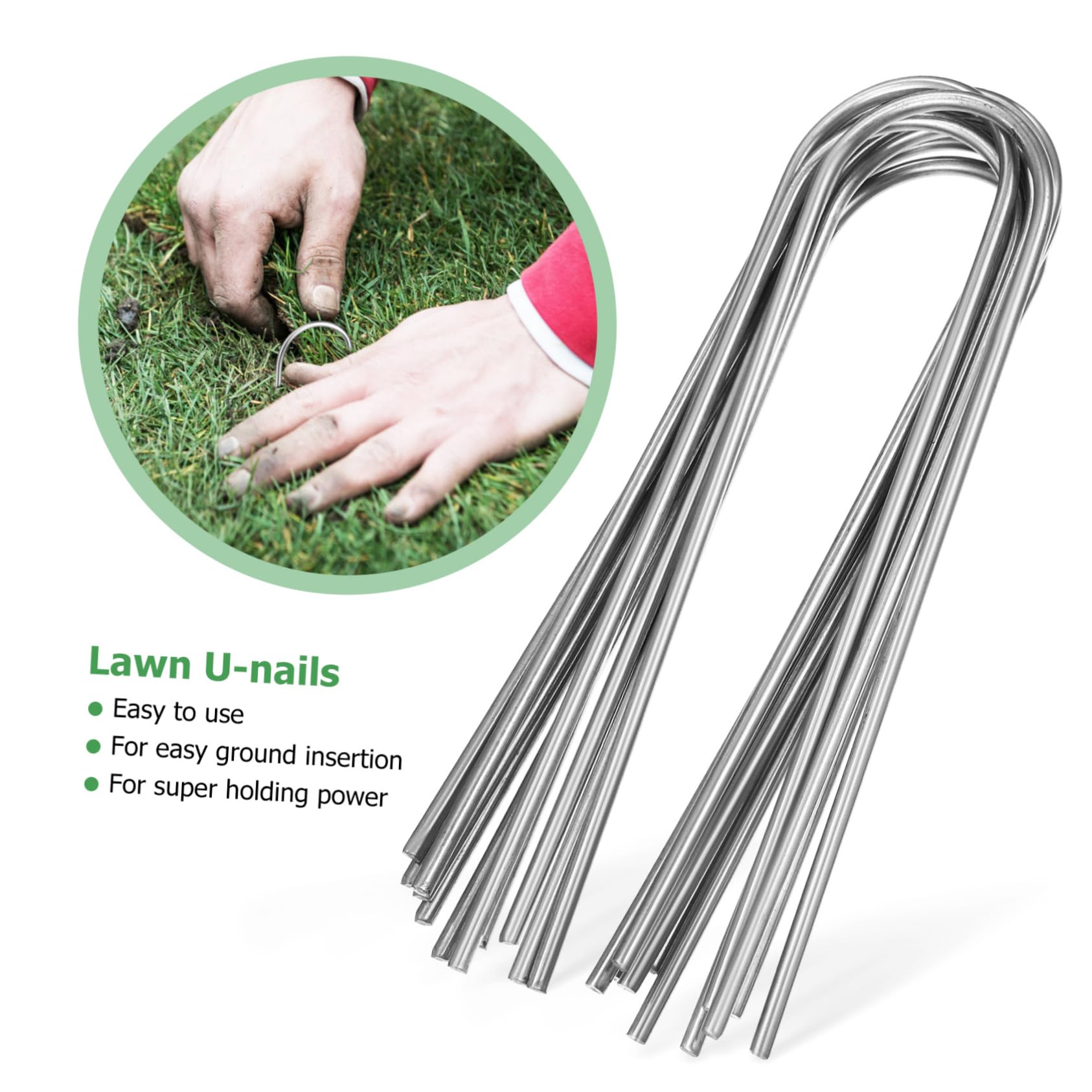 SUPVOX 100piezas Estacas De Hierro para Tiendas Clavos para Fijación De Membranas y Césped Artificial