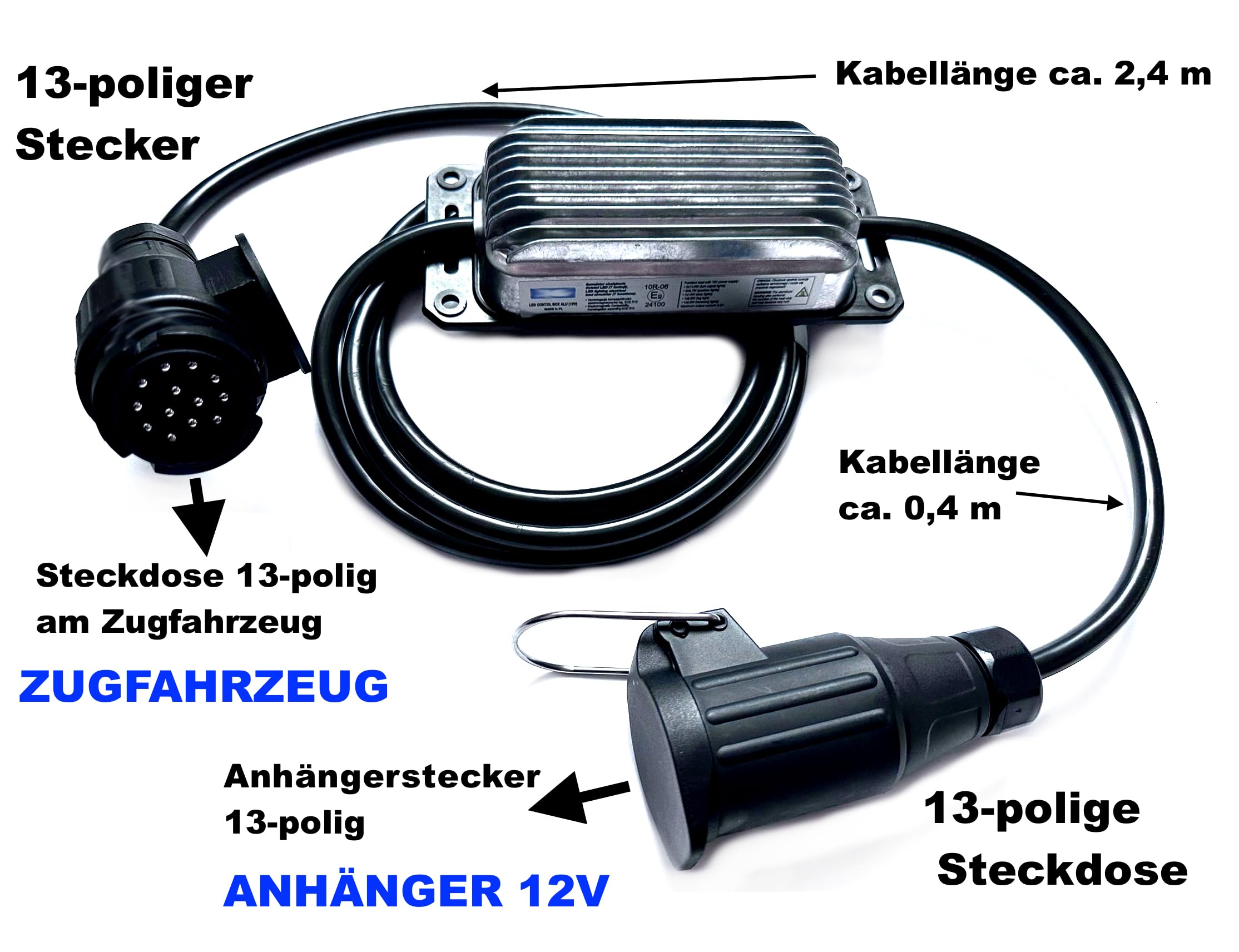 LED Control Box 12V Steuerbox 13 PIN LED E9 Kontrollbox für Anhänger Rücklicht Lastwiderstand