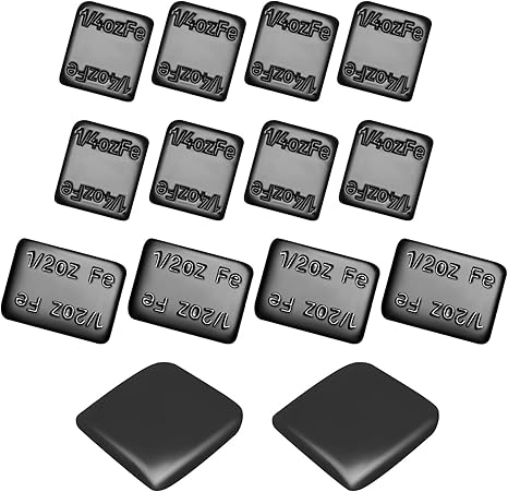 Kypikosp Pinewood Car Derby Weights Kit - 4OZ 12 pcs 2 Sizes Pinewood Weights & 2 pcs 1/2 OZ Tungsten Weights Derby Weights to Speed Up Your Derby Car for Pinewood Car Wheels Axles Speed