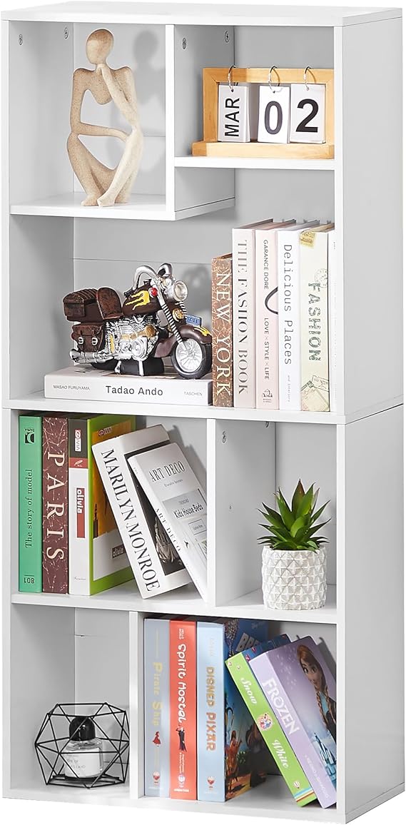 VECELO 42 Inch High Bookcase, 4Tier Modern Storage