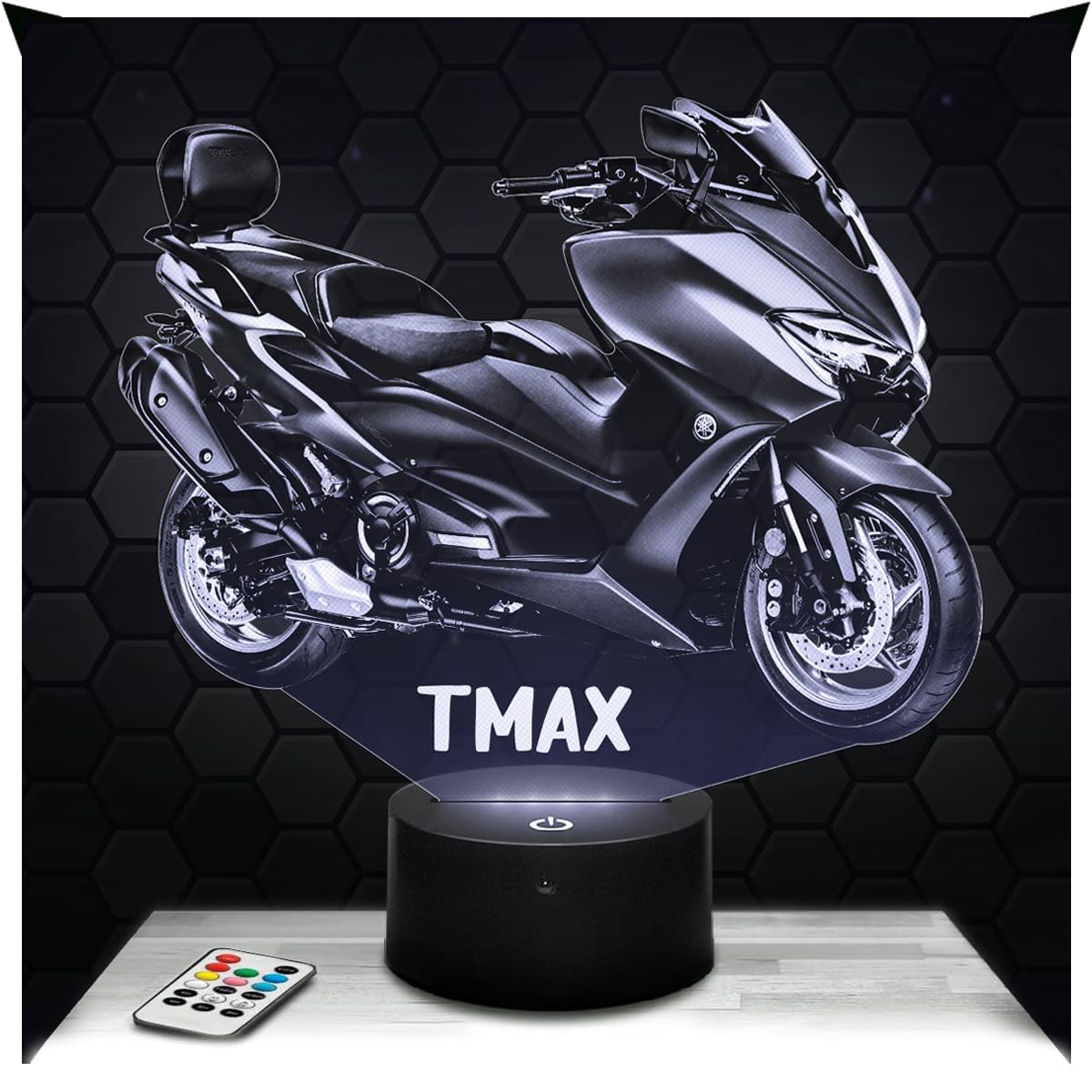Lampephoto.fr - Motorcycle/Scooter Tmax Y Biker 3D Lamp Decoration, Gift idea for Men Motorcycle/Scooter Tmax Y Adult Night Light Room Decor, Original Christmas, Gift Idea for Men, Gifts Merchandising