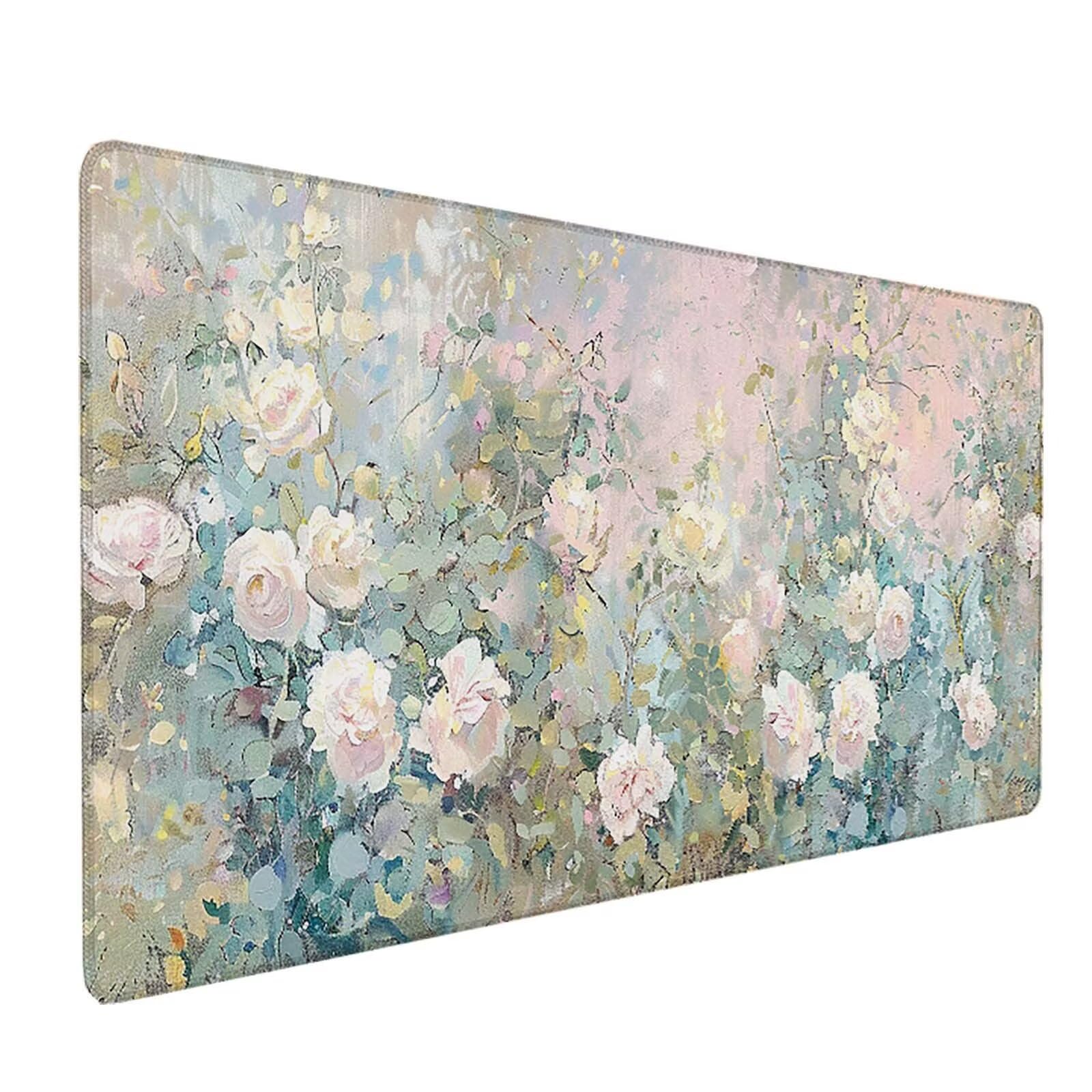 Rosa Alfombrilla Ratón 1500 x 800 x 3mm Alfombrilla Escritorio Rosa Mouse Pad con Bordes Cosidos Impermeable Base de Goma Antideslizante Tapete Rato Escritorio para Accesorios de Oficina, Regalo 2-3