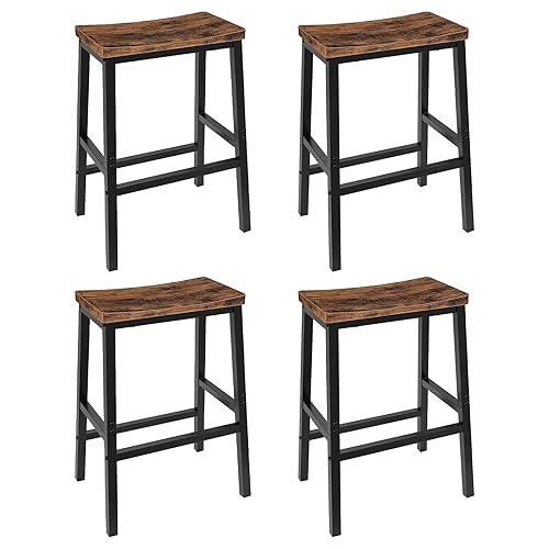 HOOBRO Bar Stools Set of 4, Counter Height Bar Stools,