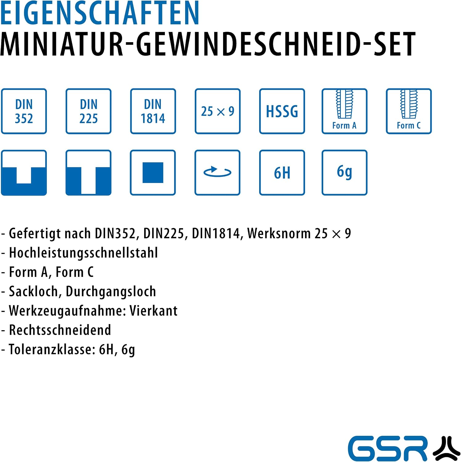 GSR Miniature Thread Cutting Set 31 Pieces M1 - M2.5, Thread Tap + Threading Die + Threading Die Holder + Threading Die Adapter - Image 3