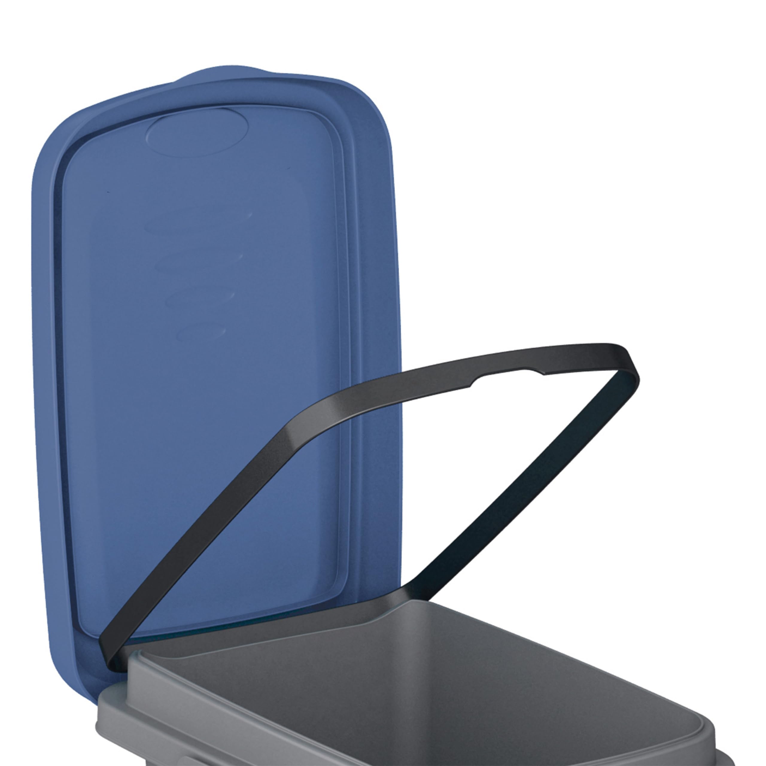 Casaria 3x Mülleimer mit Deckel 25L | 39x24 cm, geruchsdicht, Mülltrennsystem, Kunststoff, Büro, Abfalleimer, Papierkorb, Küche, Müllbeutelhalterung