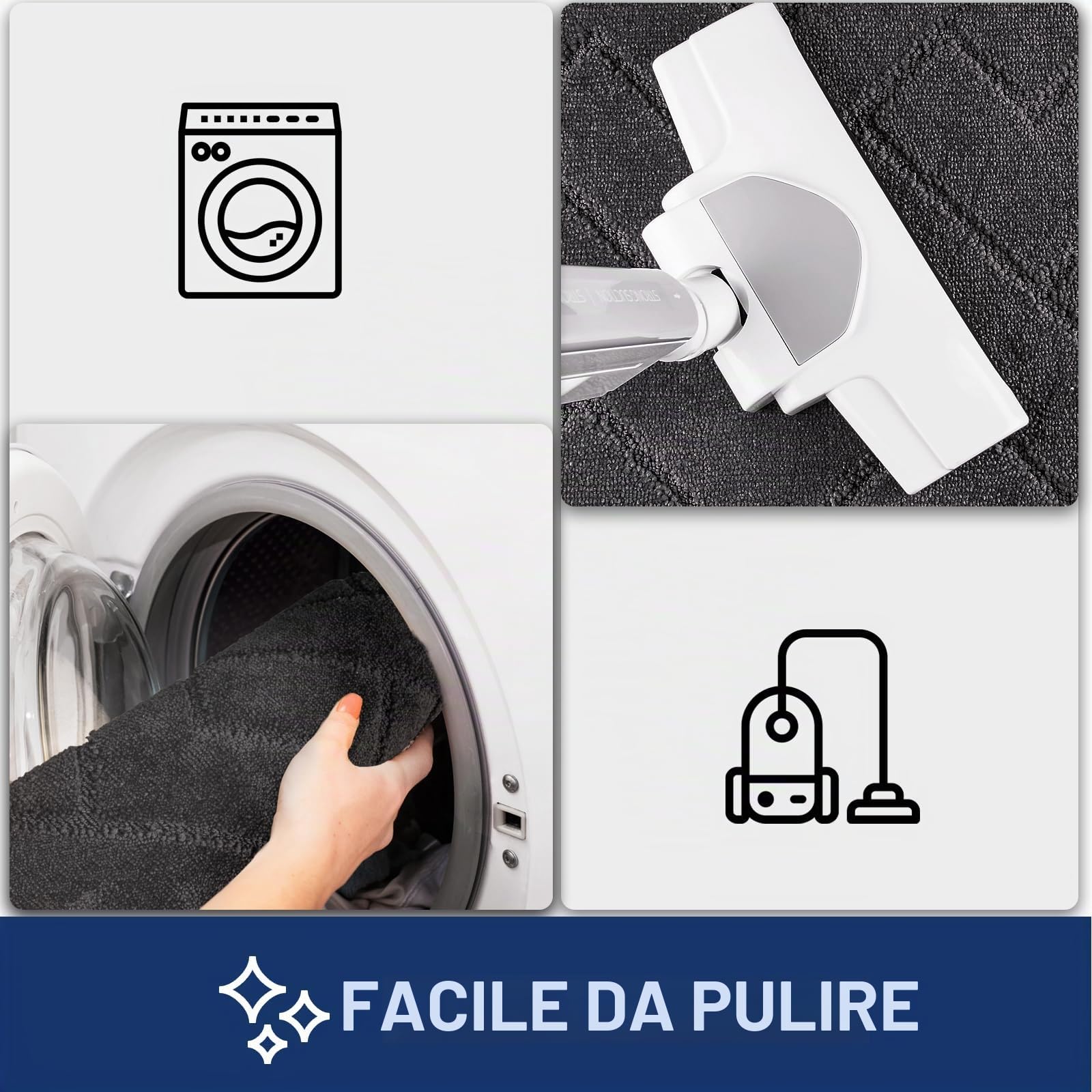 FCSDETAIL Zerbino Interno 80 x 120 cm, Tappetino Antiscivolo e Lavabile in Lavatrice, Tappetino d'Ingresso Assorbenti per Cane, Ingresso, Porta e Corridoio