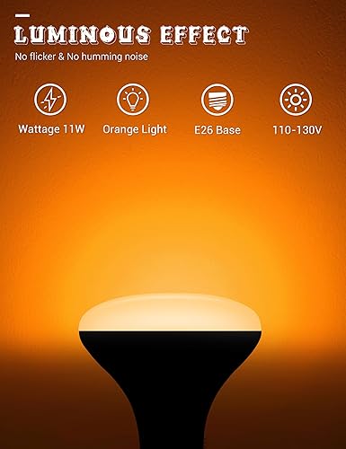 Miniatura 4 de JandCase BR30 Bombilla de luz que cambia de color, RGB+luces LED blancas cálidas y frías, 12 W (equivalente a 100 W), 1050 lm, control remoto,