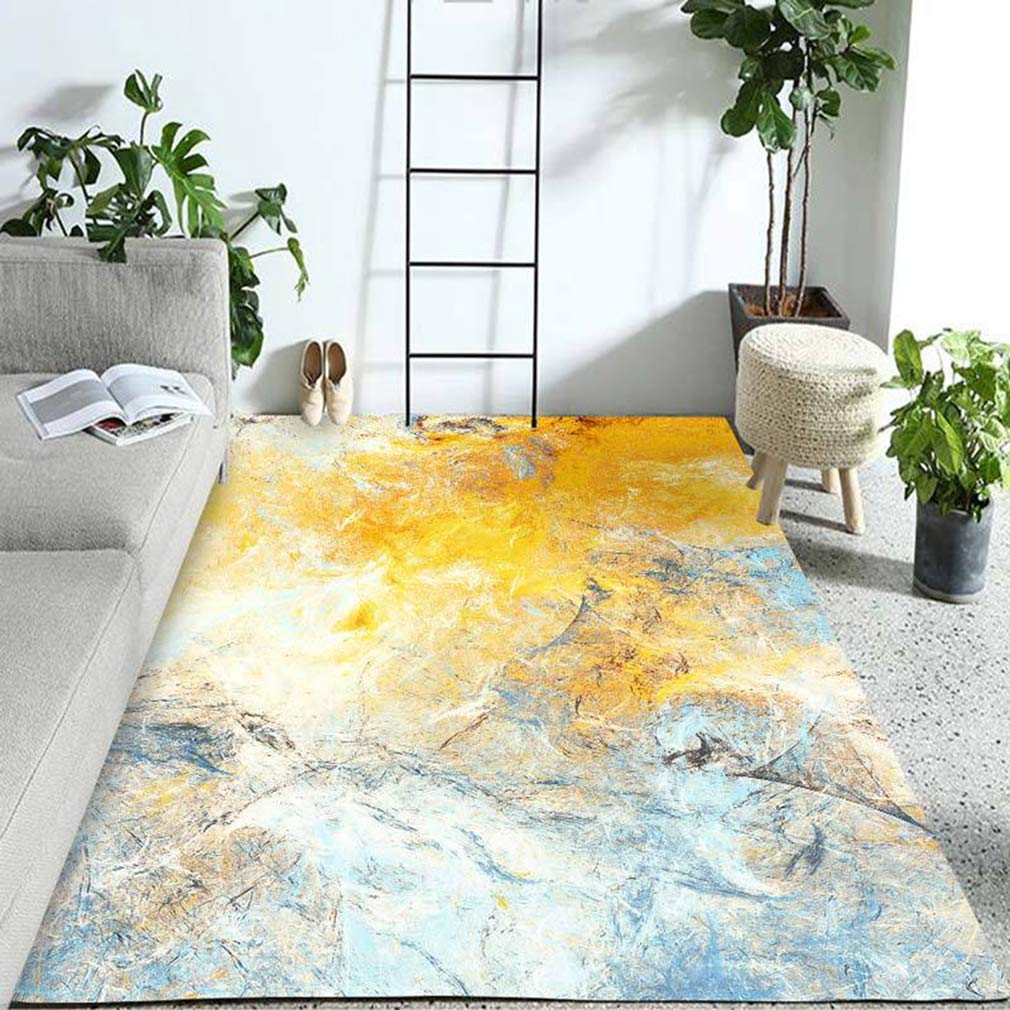 Buy MOXIC Soft Luxury Abstract Art Living Room Area Rugs Square Children Crawling Bedroom Rug Fleece Anti-Slip Carpets Nordic Modern Home Decor Mats Indoor Outdoor Runners Nursery 4' X 4' — BookShops.in