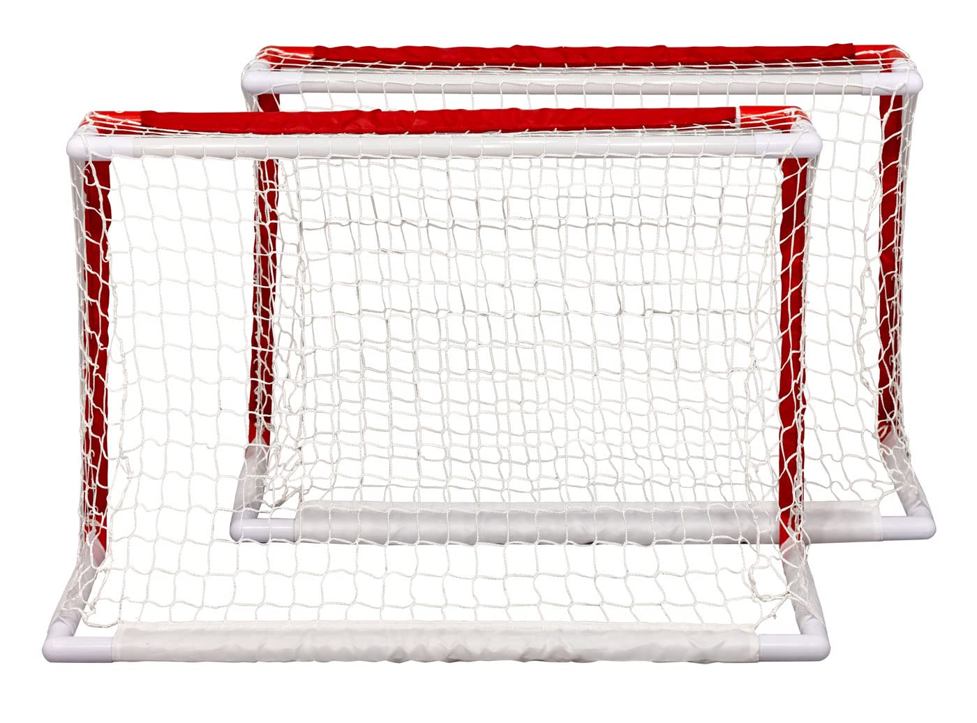 Winnwell Doppel-Mini-Hockey-Set – Indoor- & Outdoor-Hockey-Trainingsgerät – 2 Netze, 2 Schläger, 1 Eva-Ball & Schießziel