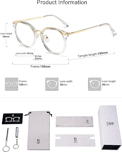 Miniatura 5 de SOJOS Retro redondo TR90 luz azul gafas de lectura mujeres hombres lectores computadora gafas marco SJ9001