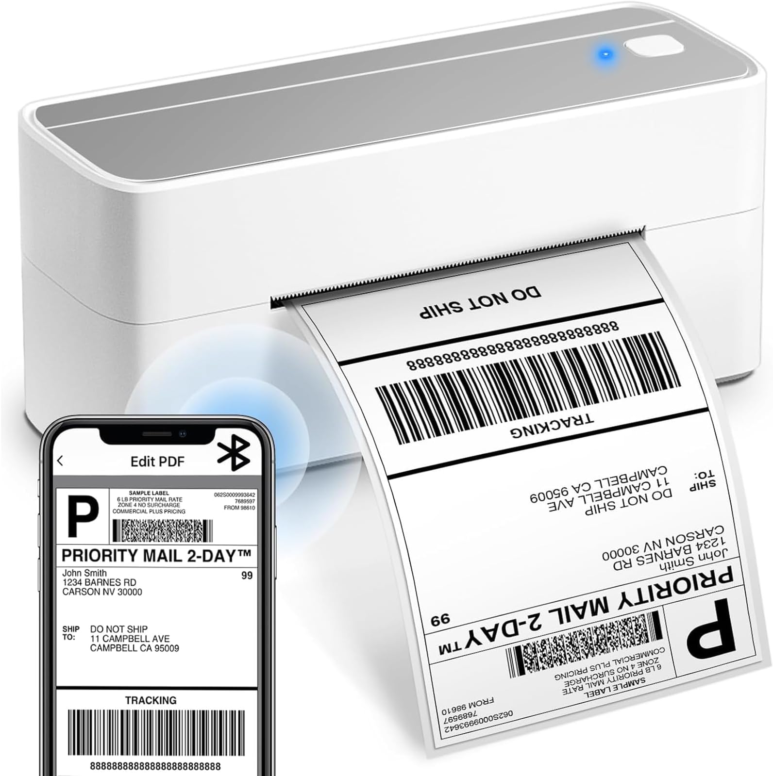 ASprink Bluetooth Shipping Label Printer - 241BT Label Printers for Shipping Packages - 4x6 Shipping Label Printer Wireless Label Makers, Compatible with USPS, Shopify, Amazon, Ebay