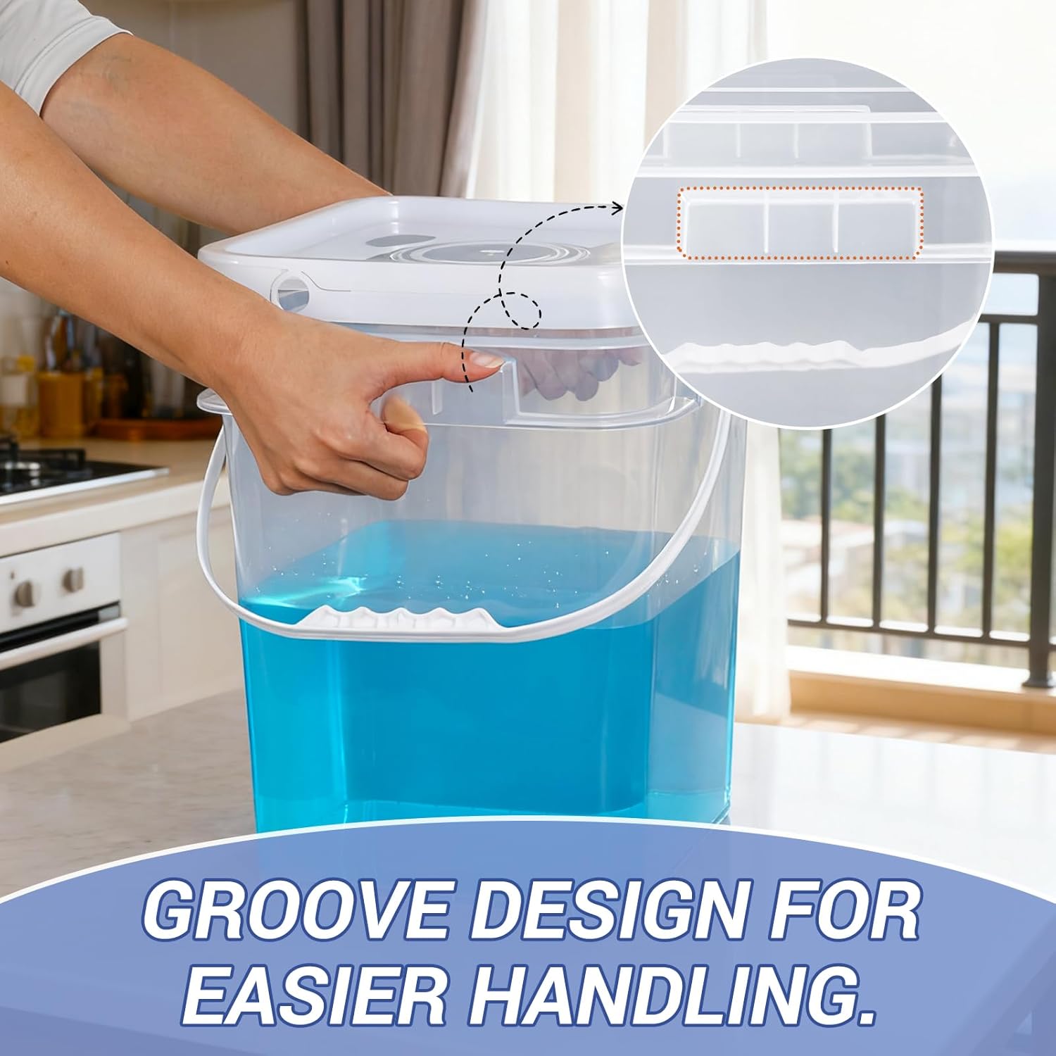 ASEVAT 3.5 Gallon Square Dog Food Storage Container, BPA-Free Plastic Pet Food Bucket with Airtight Lid & Handle, Heavy Duty Stackable Pet Food Bin for Dry Food, Cat Food, Bird Seed, 4 Pack