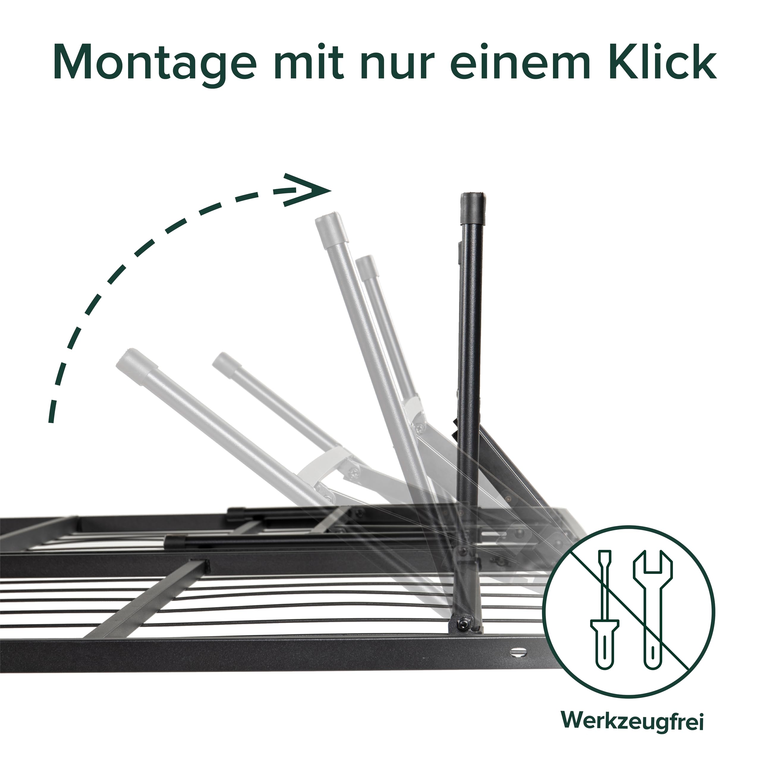 Zinus SmartBase łóżko 140 x 200 cm – wysokość 35 cm – idealne do łóżka dla gości – miejsce do przechowywania pod łóżkiem – czarne