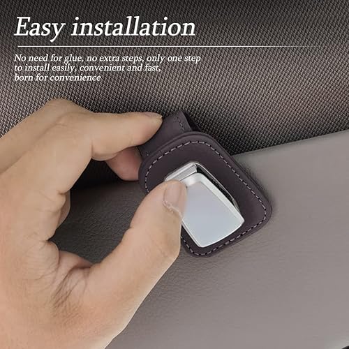 Miniatura 3 de AUCELI Soportes para lentes de sol para visera solar de automóvil colgador de anteojos montado con clip para tarjeta de boleto soporte magnético de