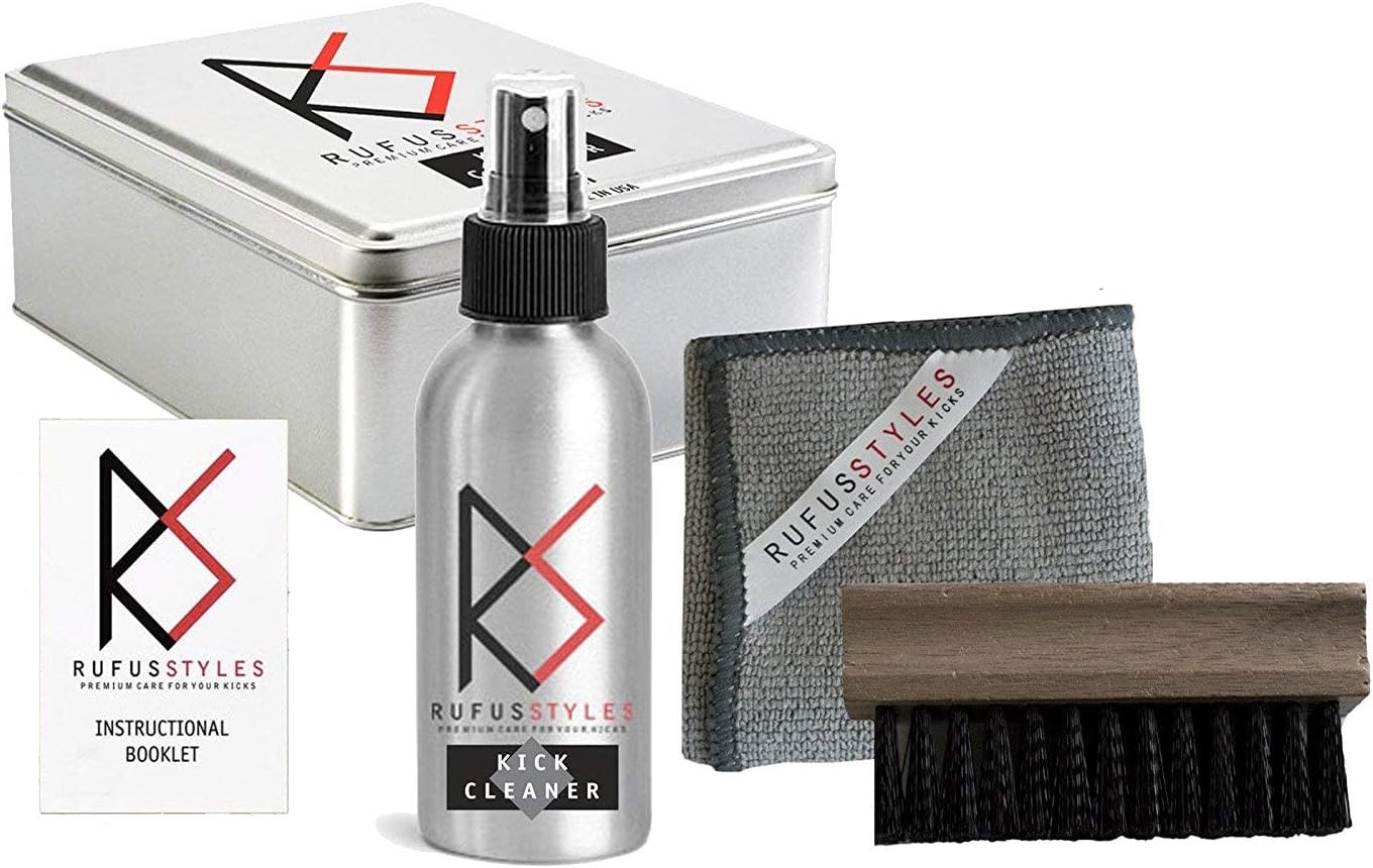 Rufus Styles Sneaker Cleaning Kit - Sneaker Cleaner Kit & The Best Shoe Cleaner for White Shoes, Boots, Leather, Vinyl, Canvas and More - Included Premium Shoe Brush